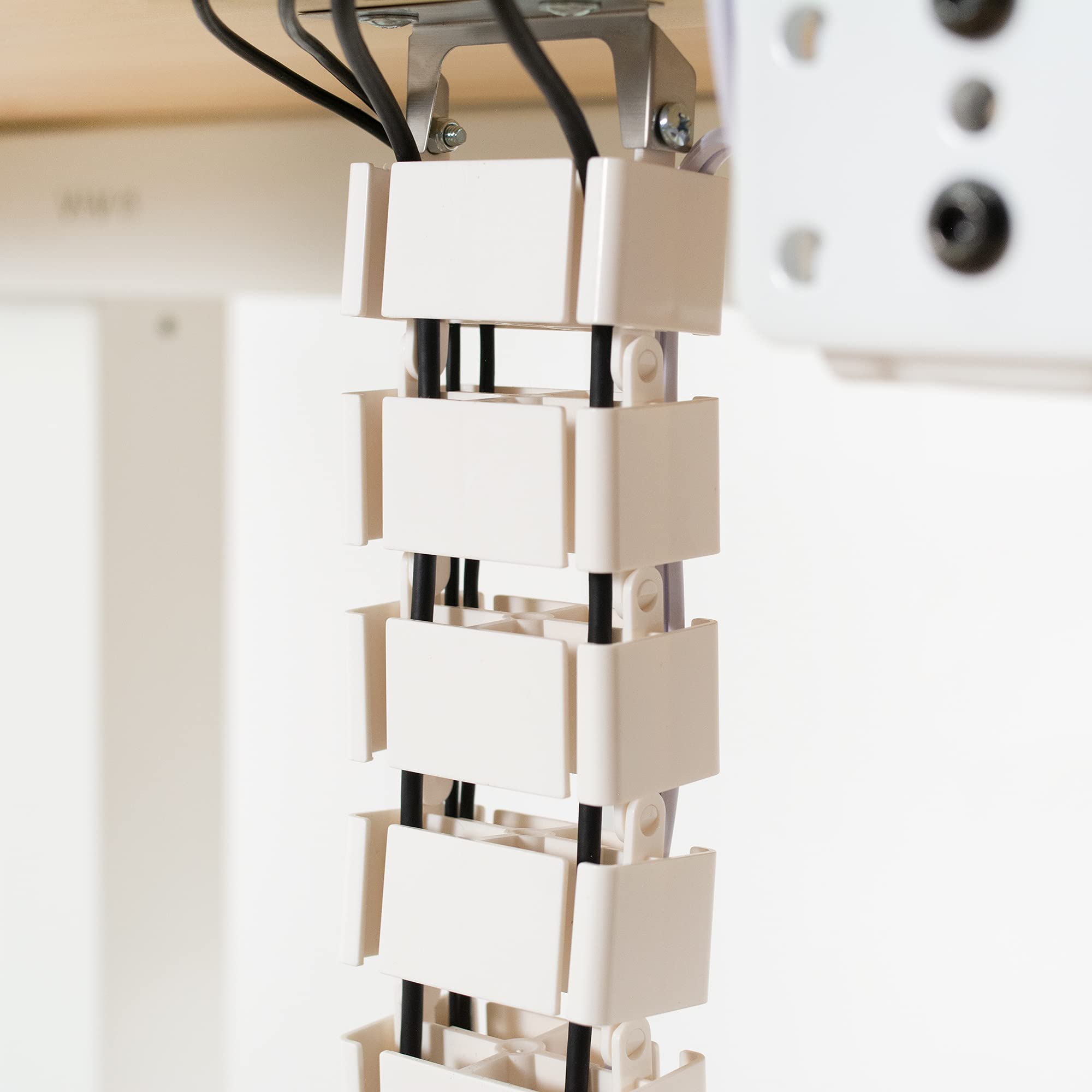 Foto 4 | Kit De Gestión De Cables Vivo Vertebrae Para Debajo Del Escritorio, Blanco - Venta Internacional.
