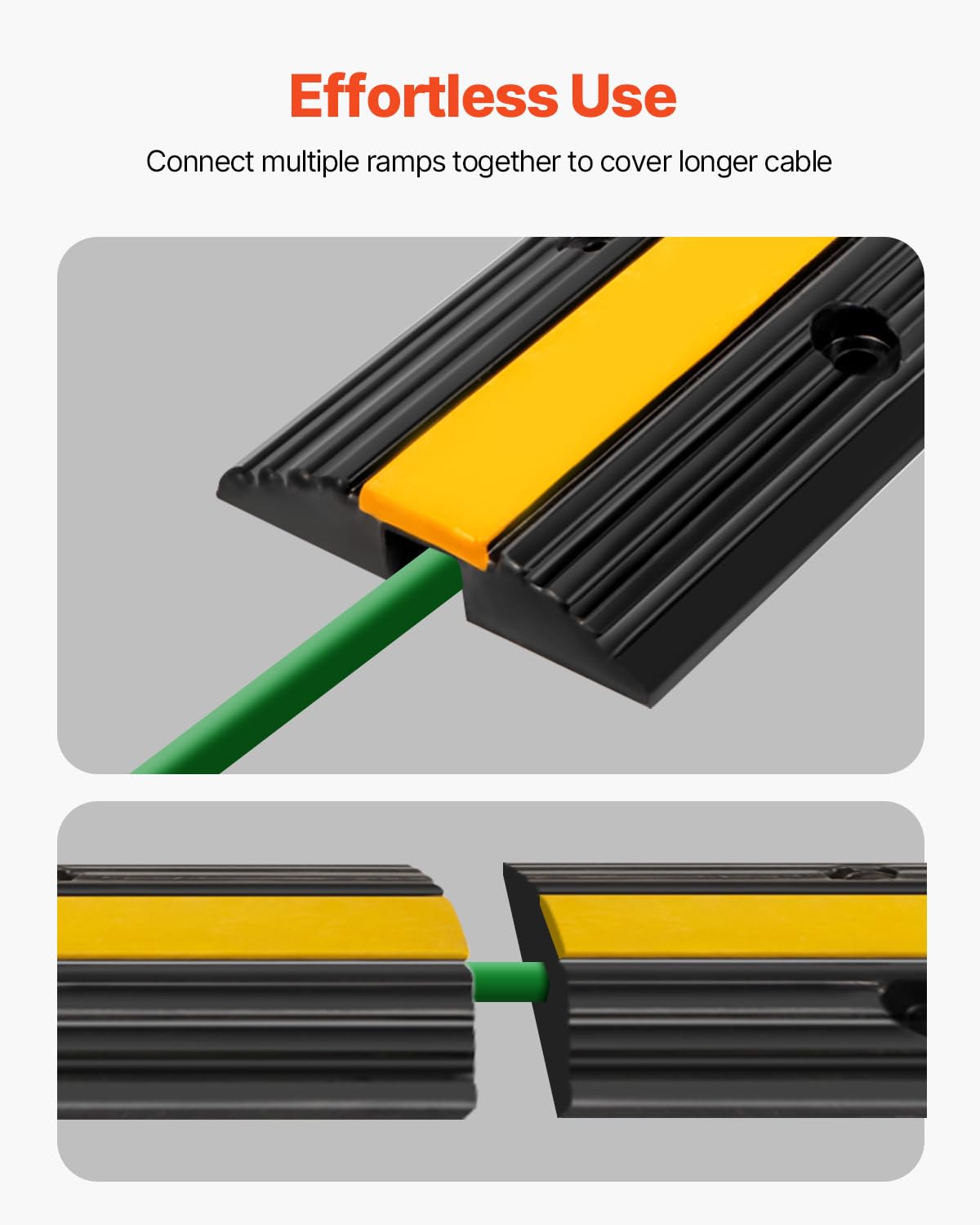 Foto 7 pulgar | Protector De Cable De Goma Para Rampas Vevor, 1 Canal, Carga 10000 Kg - Venta Internacional.