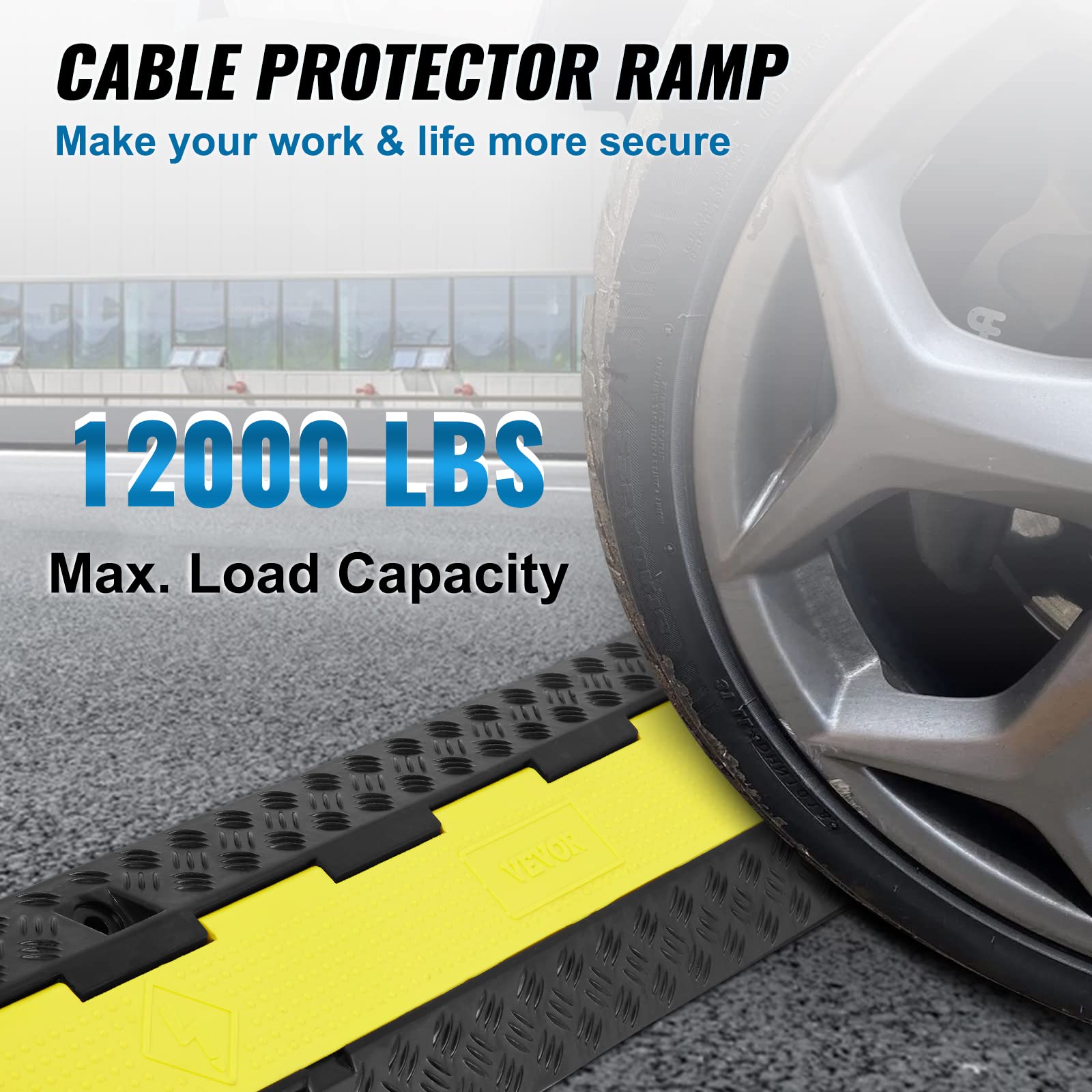 Foto 3 pulgar | Protector De Cable Ramp Vevor De 2 Canales, Capacidad De 12000 Libras - Venta Internacional.