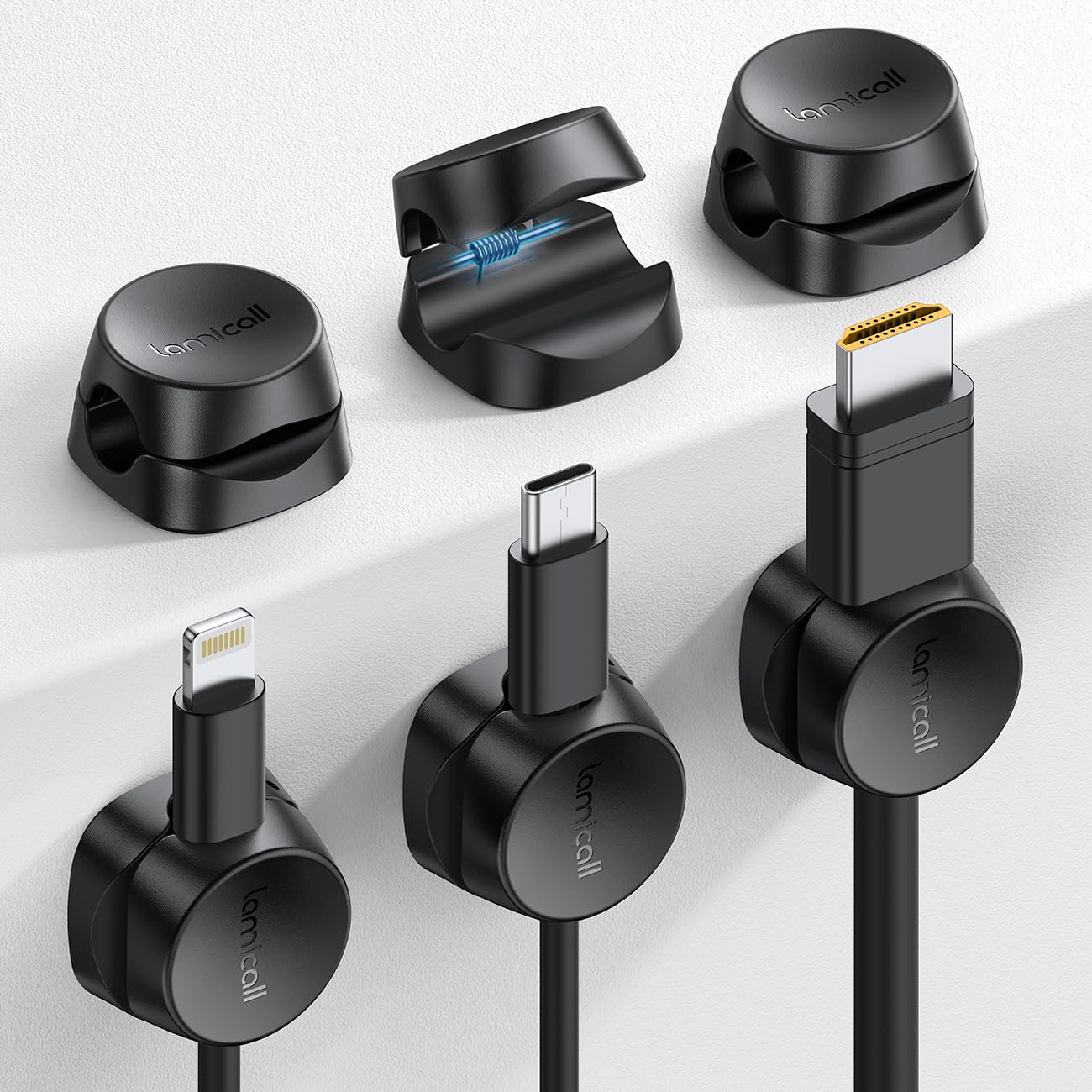 Foto 1 | Cord Organizer Lamicall Spring, Clips Para Sujetacables, Paquete De 6 - Venta Internacional.