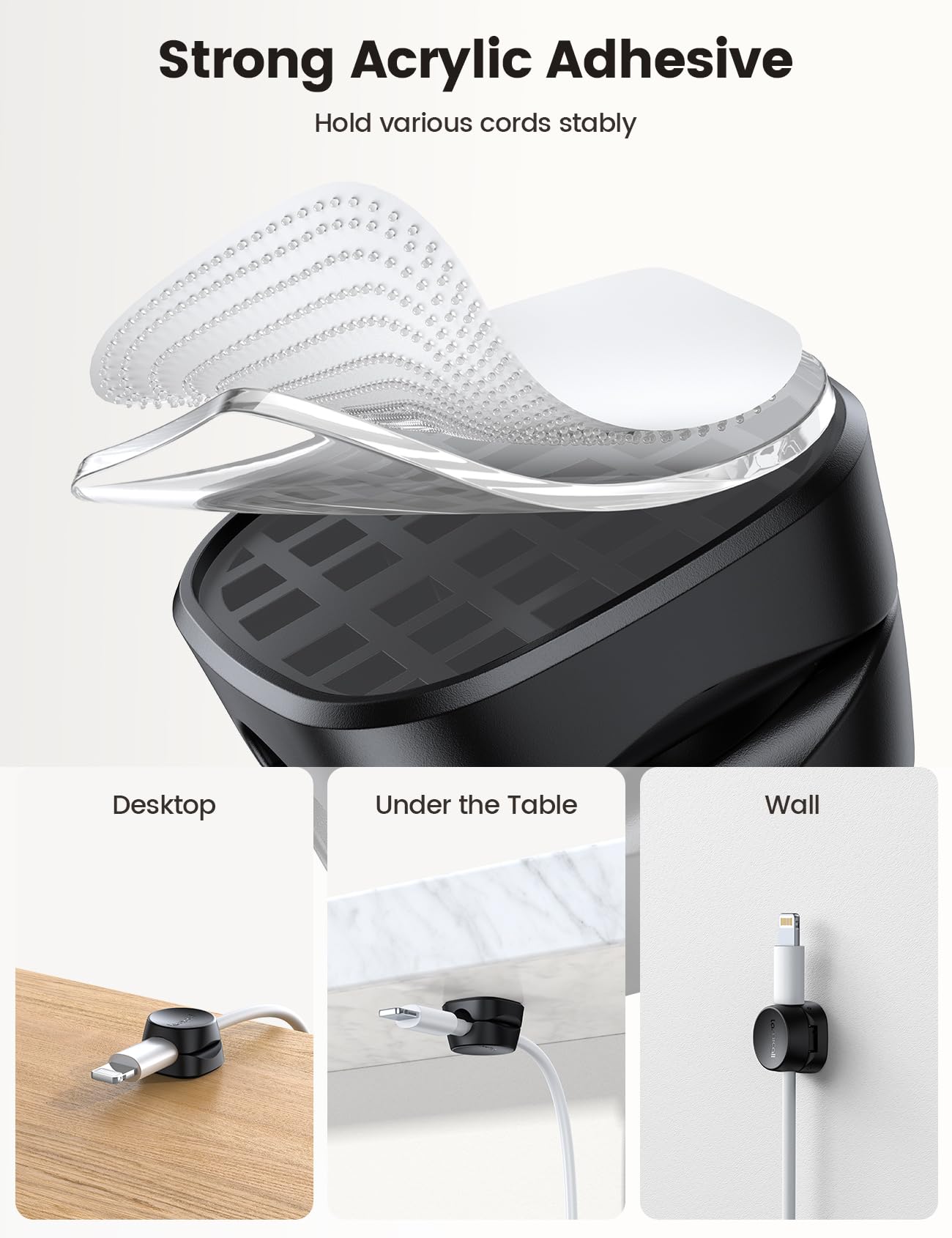 Foto 5 pulgar | Cord Organizer Lamicall Spring, Clips Para Sujetacables, Paquete De 6 - Venta Internacional.