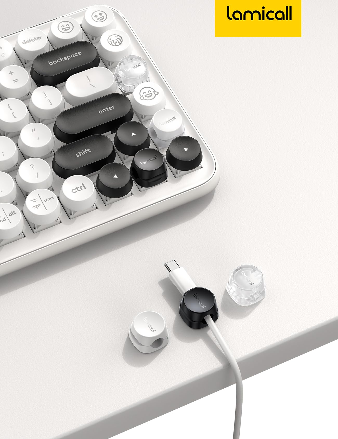 Foto 6 | Cord Organizer Lamicall Spring, Clips Para Sujetacables, Paquete De 6 - Venta Internacional.