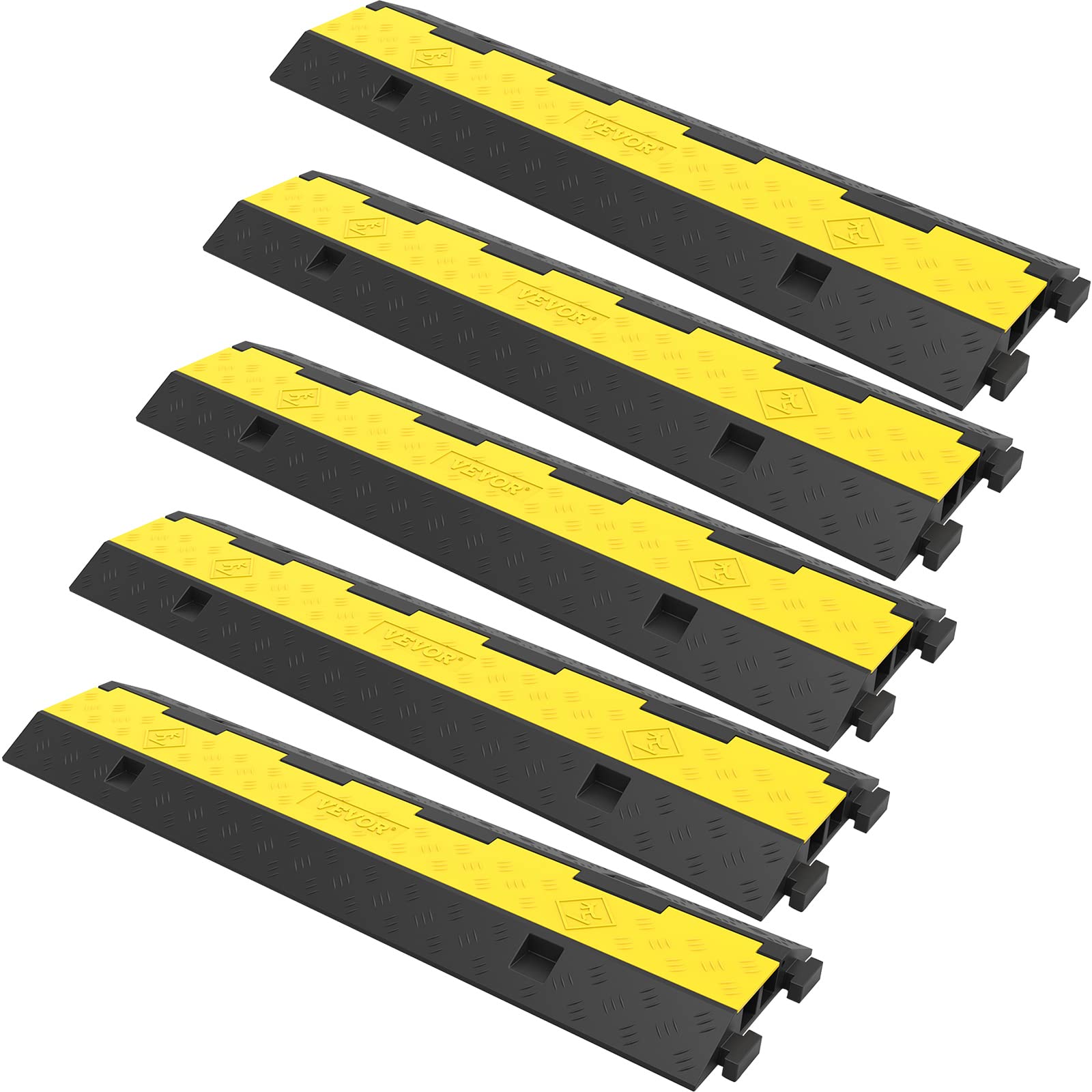 Foto 2 pulgar | Protector De Cable Ramp Vevor, 2 Canales, Goma, 5 Paquetes - Venta Internacional.