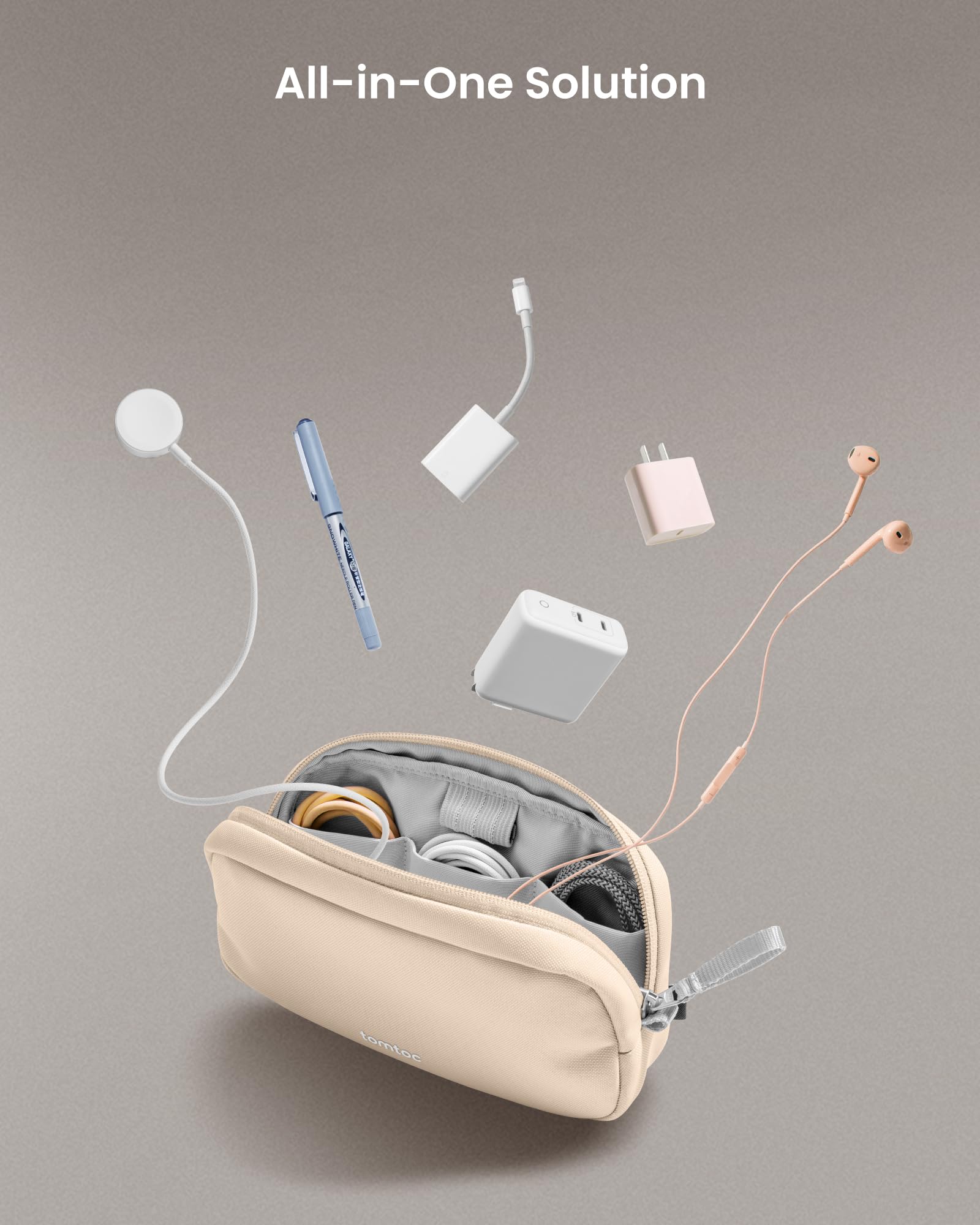 Foto 7 | Estuche De Viaje Tomtoc Electronics Organizer Resistente Al Agua - Venta Internacional.