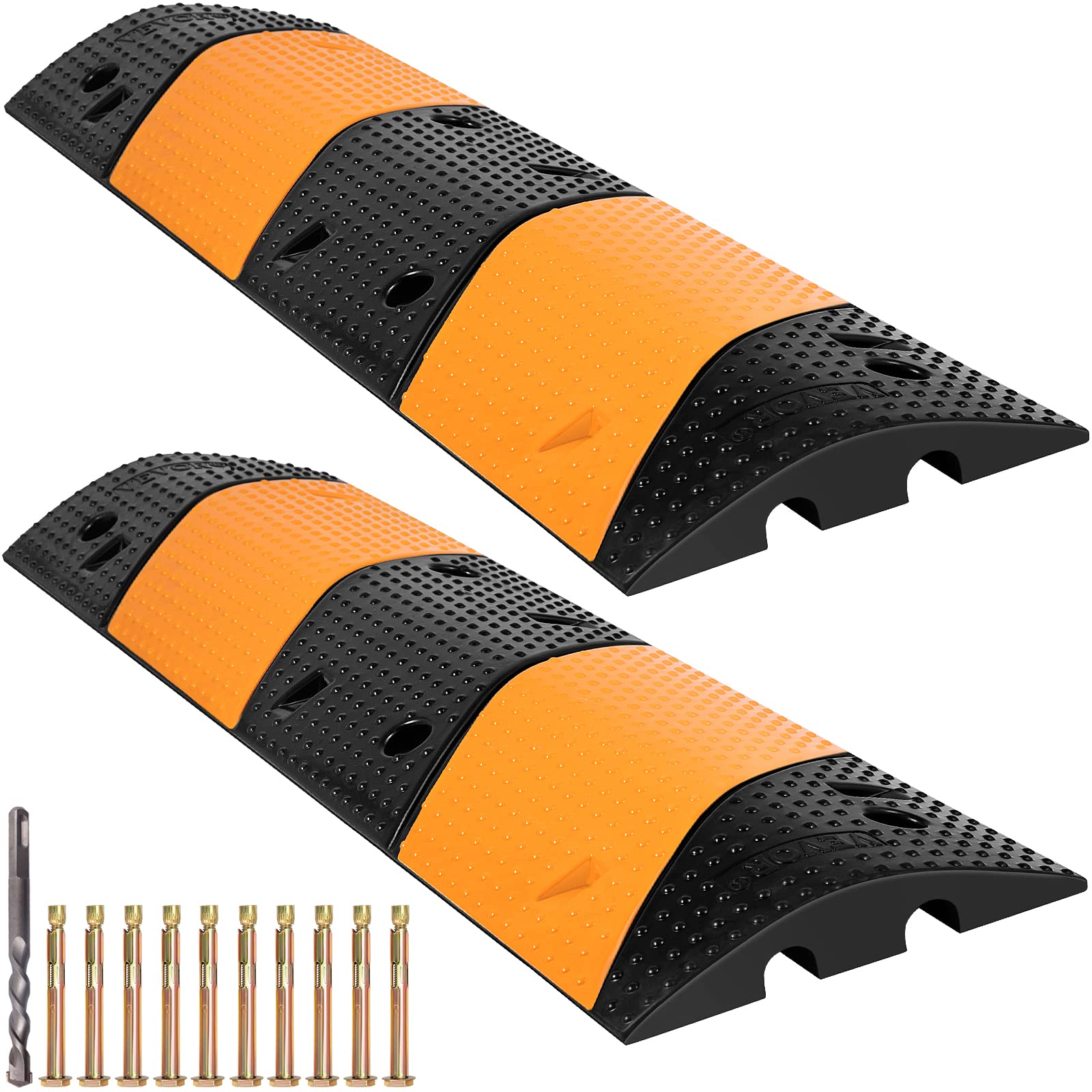 Foto 1 | Speed Bump Vevor Rubber, 2 Canales, 42 Cm, Capacidad De Carga De 22000 Kg - Venta Internacional.