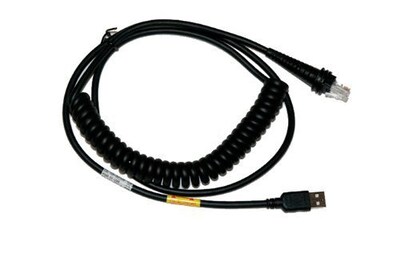 Foto 2 | Cable Usb En Espiral Honeywell Cbl-500-300-c00 Tipo A, 5 V, 3 M, Negro - Venta Internacional.