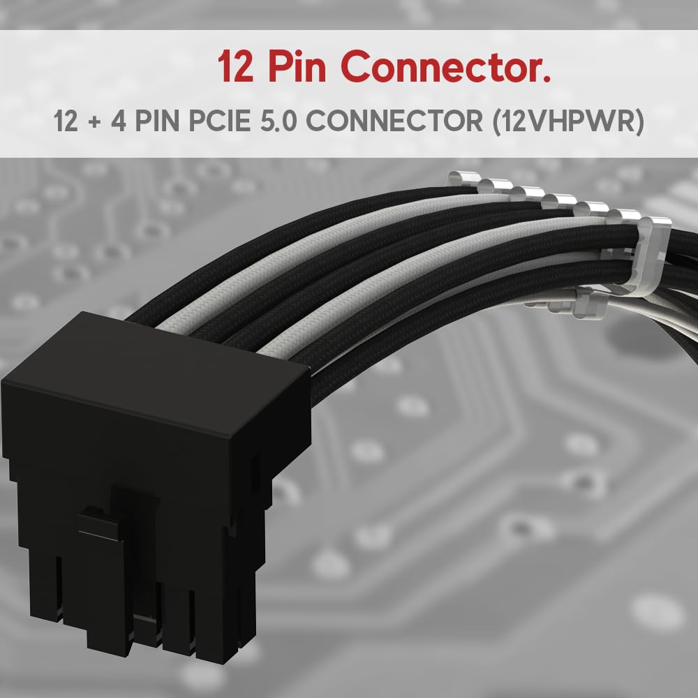 Foto 3 pulgar | Cable De Alimentación Linkup Ava 600 W Pcie 5.0 16 Pines (12+4) 70 Cm Negro - Venta Internacional.