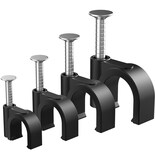 Clips Easytle Para Cables De Pared, 200 Unidades, 4, 6, 8, 10 Mm, Color Negro - Venta Internacional.