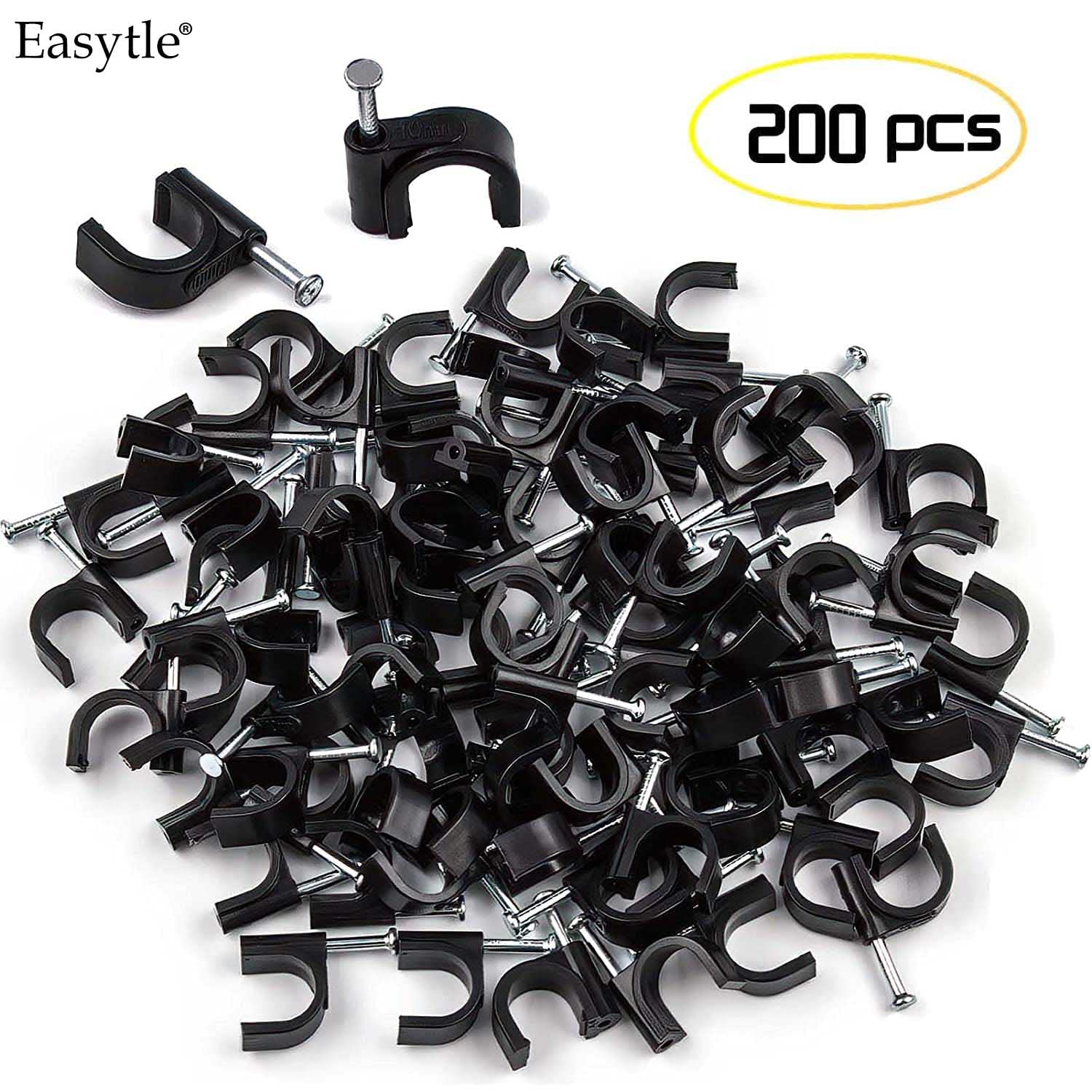 Foto 3 pulgar | Clips Easytle Para Cables De Pared, 200 Unidades, 4, 6, 8, 10 Mm, Color Negro - Venta Internacional.