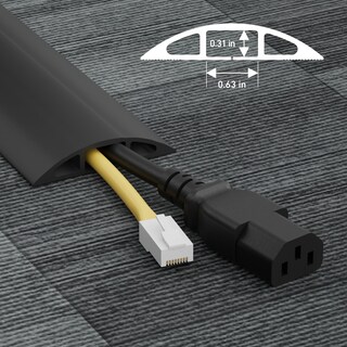 Foto 3 | Protector De Cable De Suelo D-line De 6 Pies, Negro - Venta Internacional.