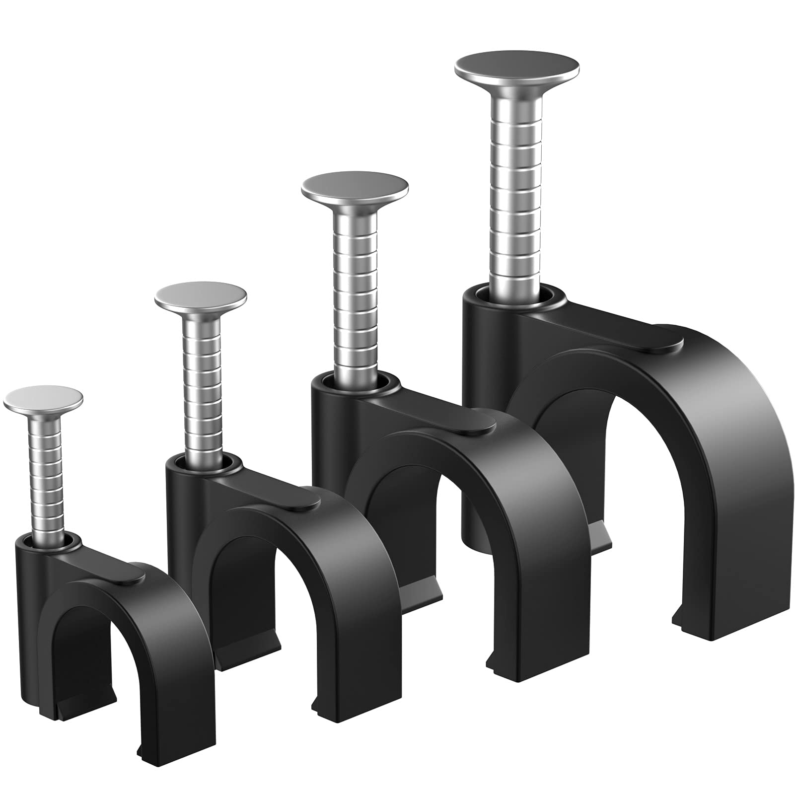 Clips Easytle Black Para Gestión De Cables, 400 Unidades, Color Negro - Venta Internacional.