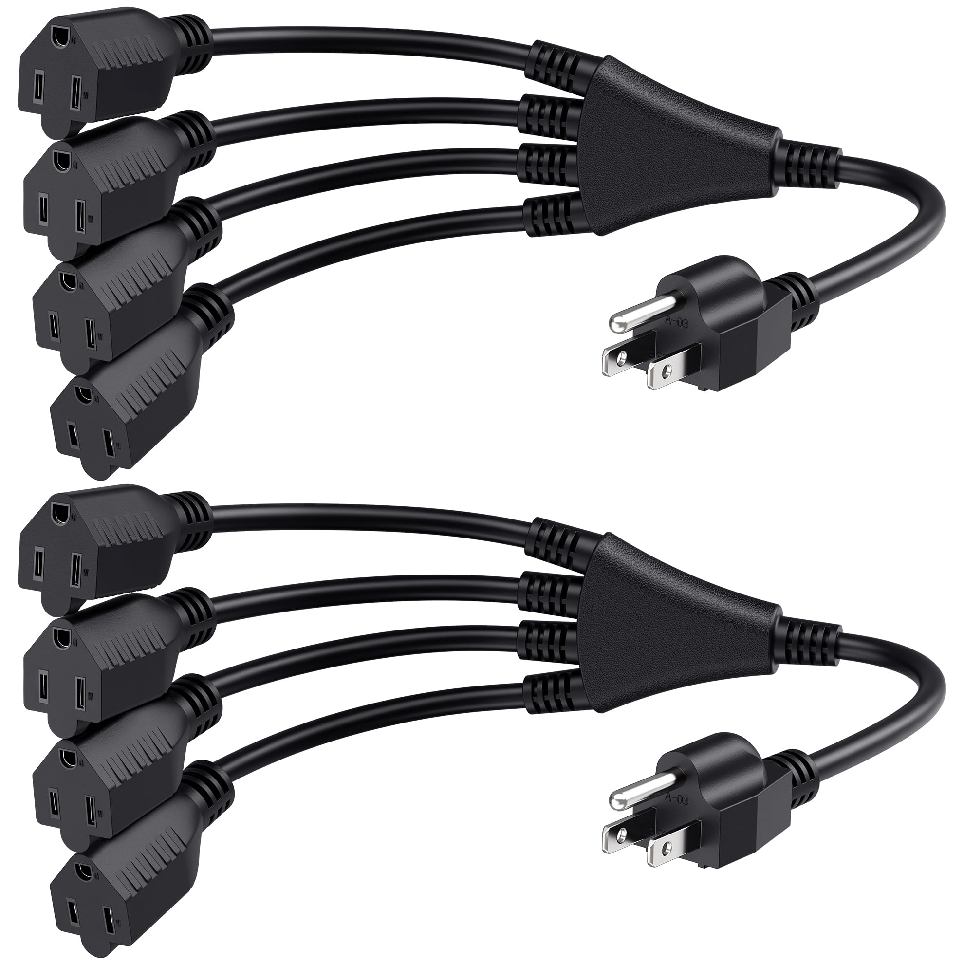 Foto 2 pulgar | Cable Divisor De Alimentación Cable Matters, Paquete De 2, 4 Salidas, 1.5 Pies - Venta Internacional.