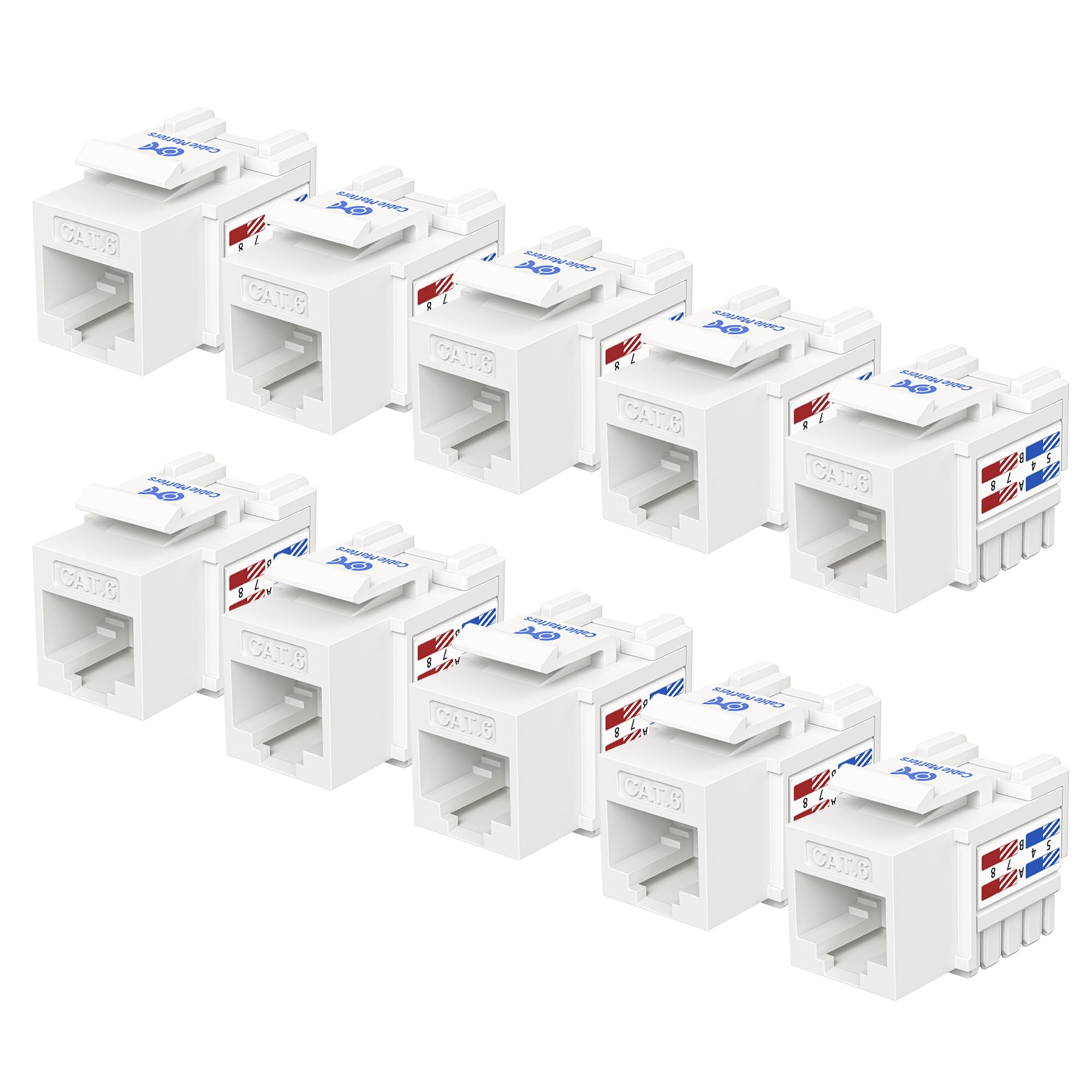 Foto 1 | Keystone Jack Cable Matters Cat6, Paquete De 10 Unidades, Con Certificación Ul, Color Blanco - Venta Internacional.