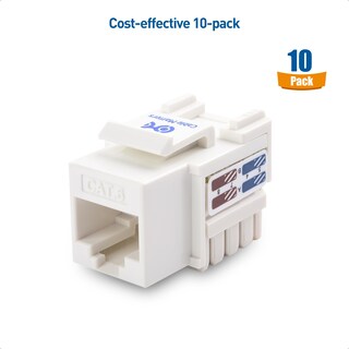 Foto 7 | Keystone Jack Cable Matters Cat6, Paquete De 10 Unidades, Con Certificación Ul, Color Blanco - Venta Internacional.