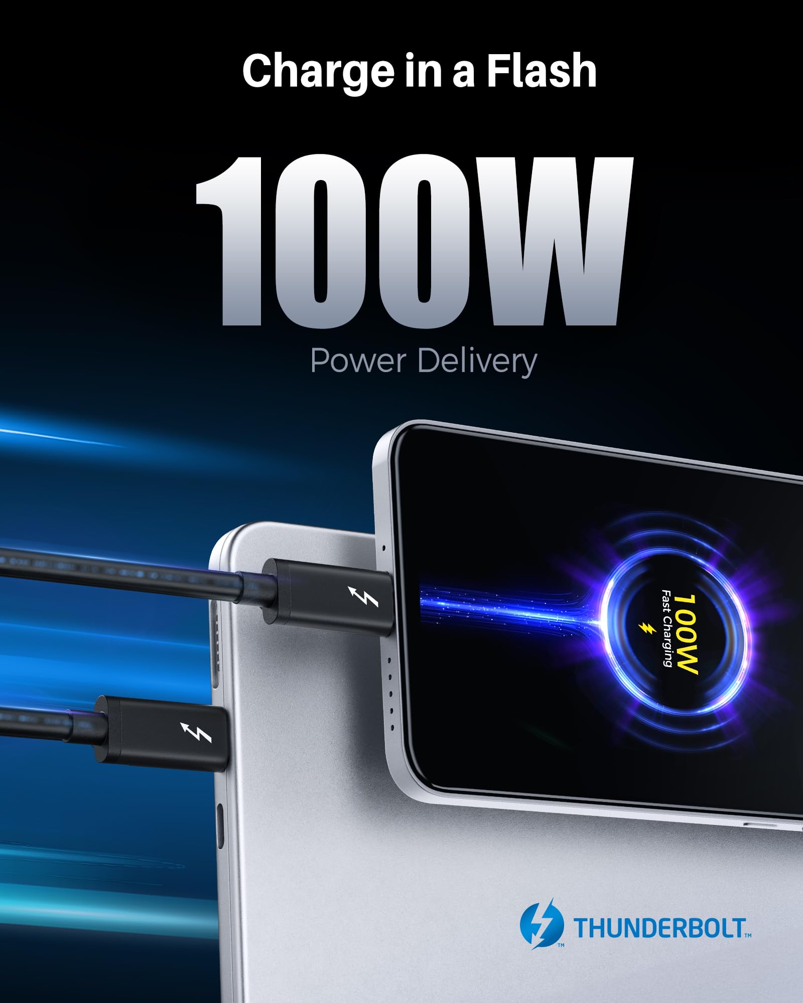 Foto 4 | Cable Thunderbolt 3 Matters Usb-c De 20 Gbps, 2 M, Negro - Venta Internacional.