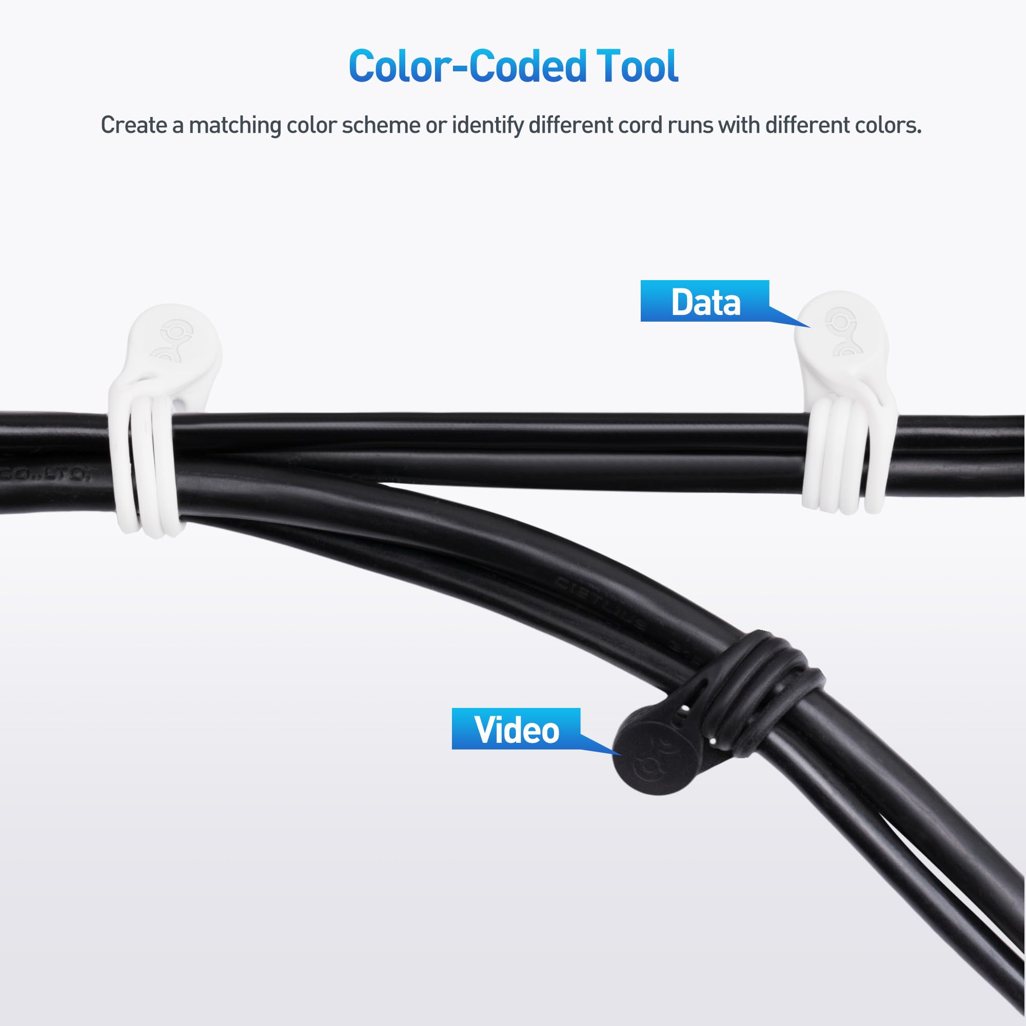 Foto 7 pulgar | Bridas Magnéticas De Silicona Cable Matters, Paquete De 20 Unidades, Negro/blanco - Venta Internacional.