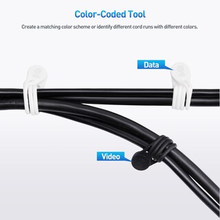 Foto 6 | Bridas Magnéticas De Silicona Cable Matters, Paquete De 20 Unidades, Negro/blanco - Venta Internacional.