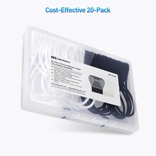 Foto 7 | Bridas Magnéticas De Silicona Cable Matters, Paquete De 20 Unidades, Negro/blanco - Venta Internacional.