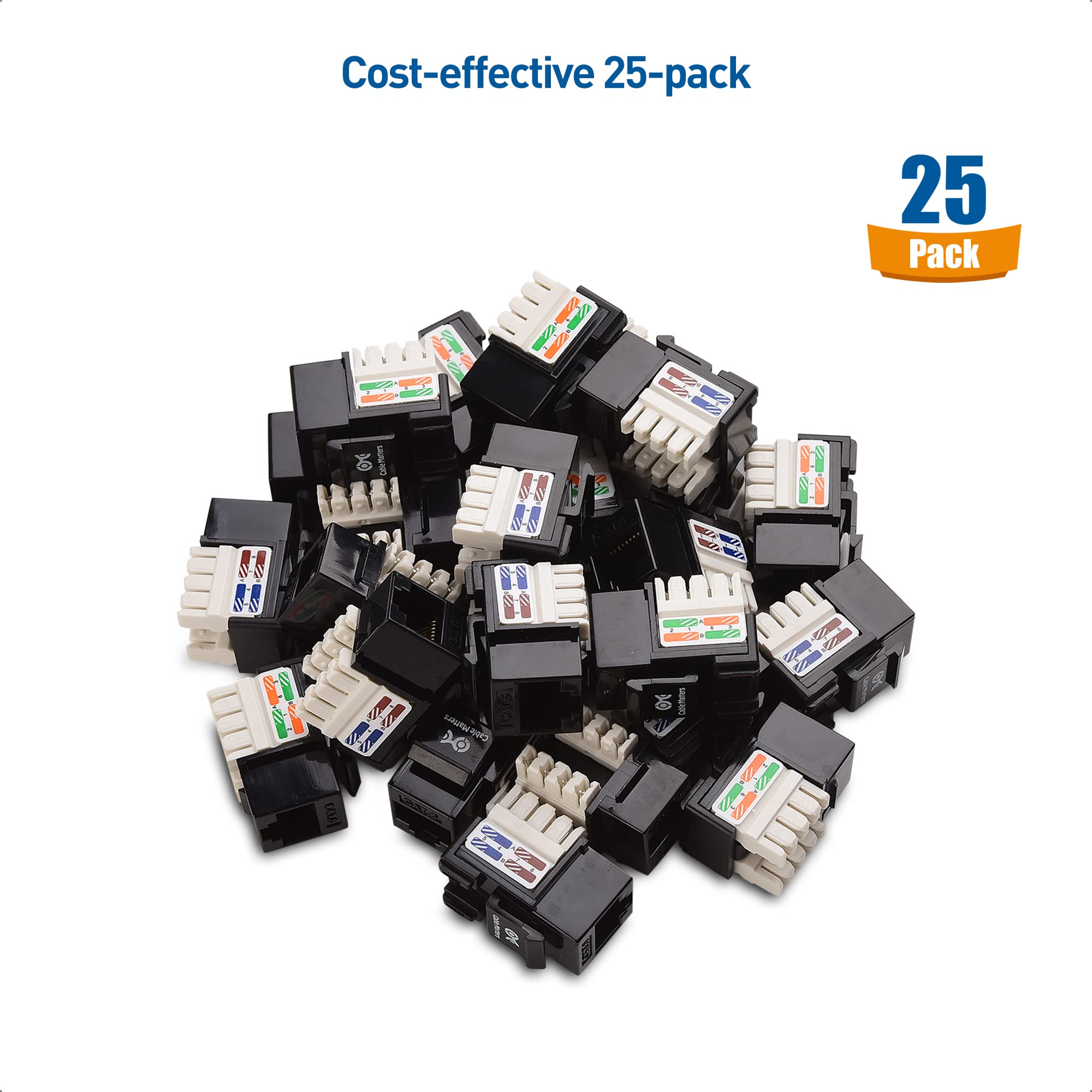 Foto 8 pulgar | Cable Keystone Jack Matters Cat6 De 10 Gbps, Paquete De 25 Unidades, Con Certificación Ul - Venta Internacional.