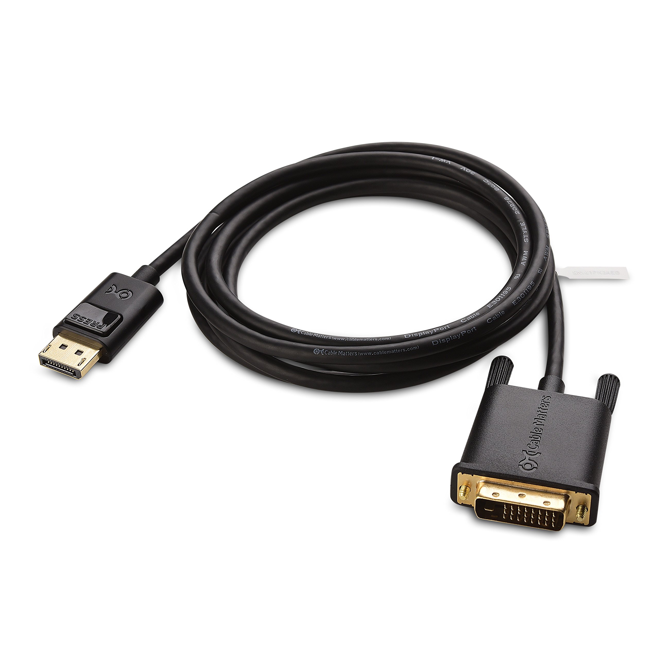 Foto 2 | Cable Matters Displayport A Dvi, Paquete De 2 Unidades, 1,8 M - Venta Internacional.