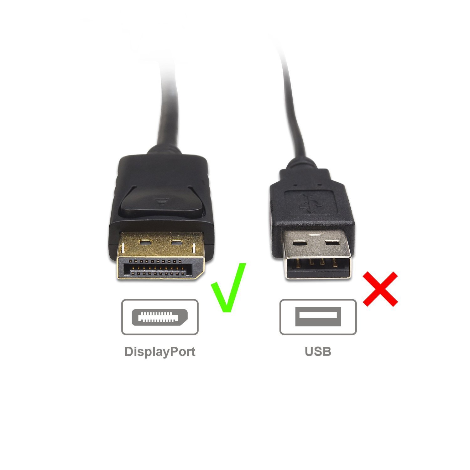 Foto 6 | Cable Matters Displayport A Dvi, Paquete De 2 Unidades, 1,8 M - Venta Internacional.
