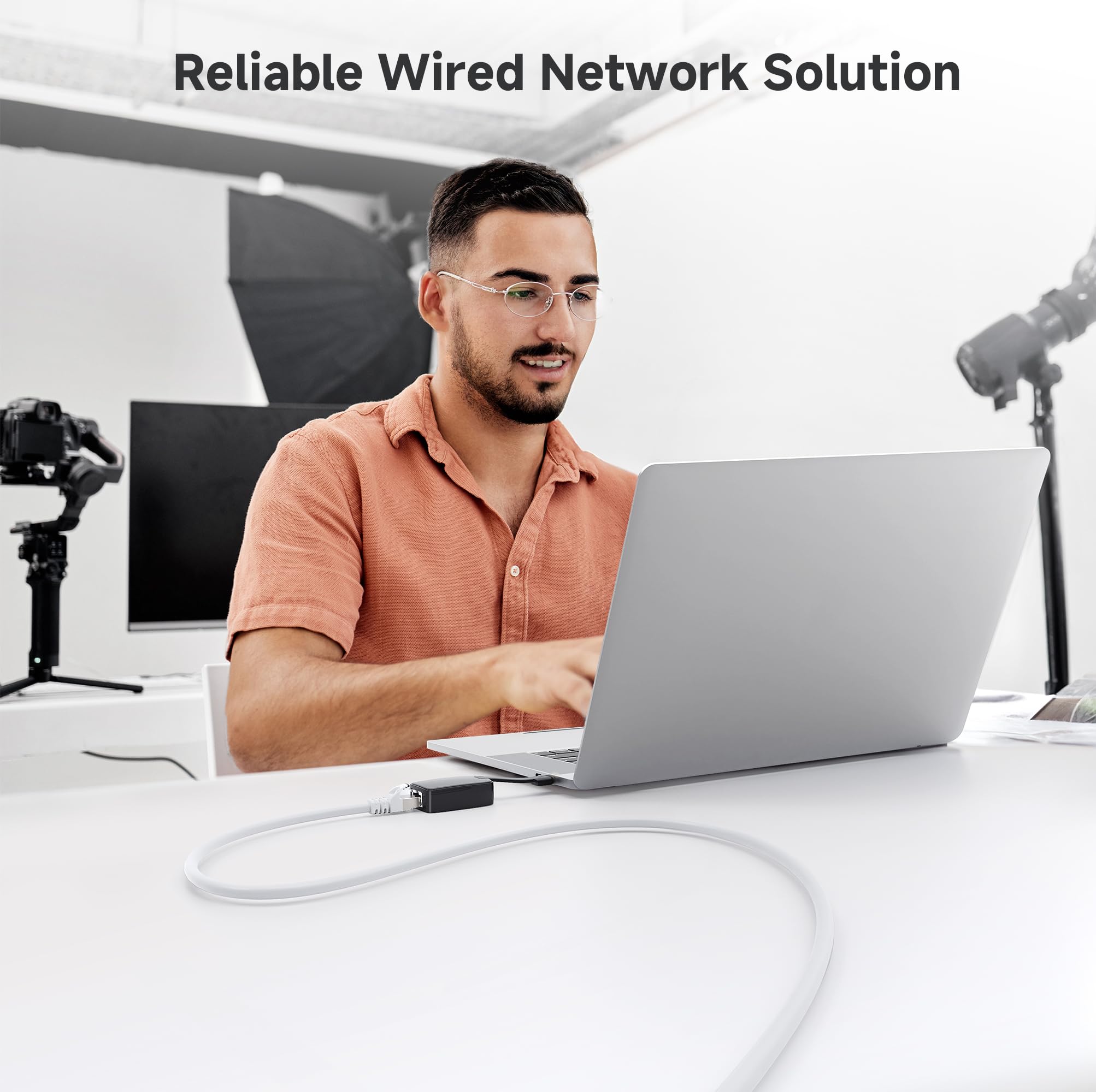 Foto 7 | Cable Ethernet Matters Cat 6a 10 Gbps 30 M, Color Blanco - Venta Internacional.