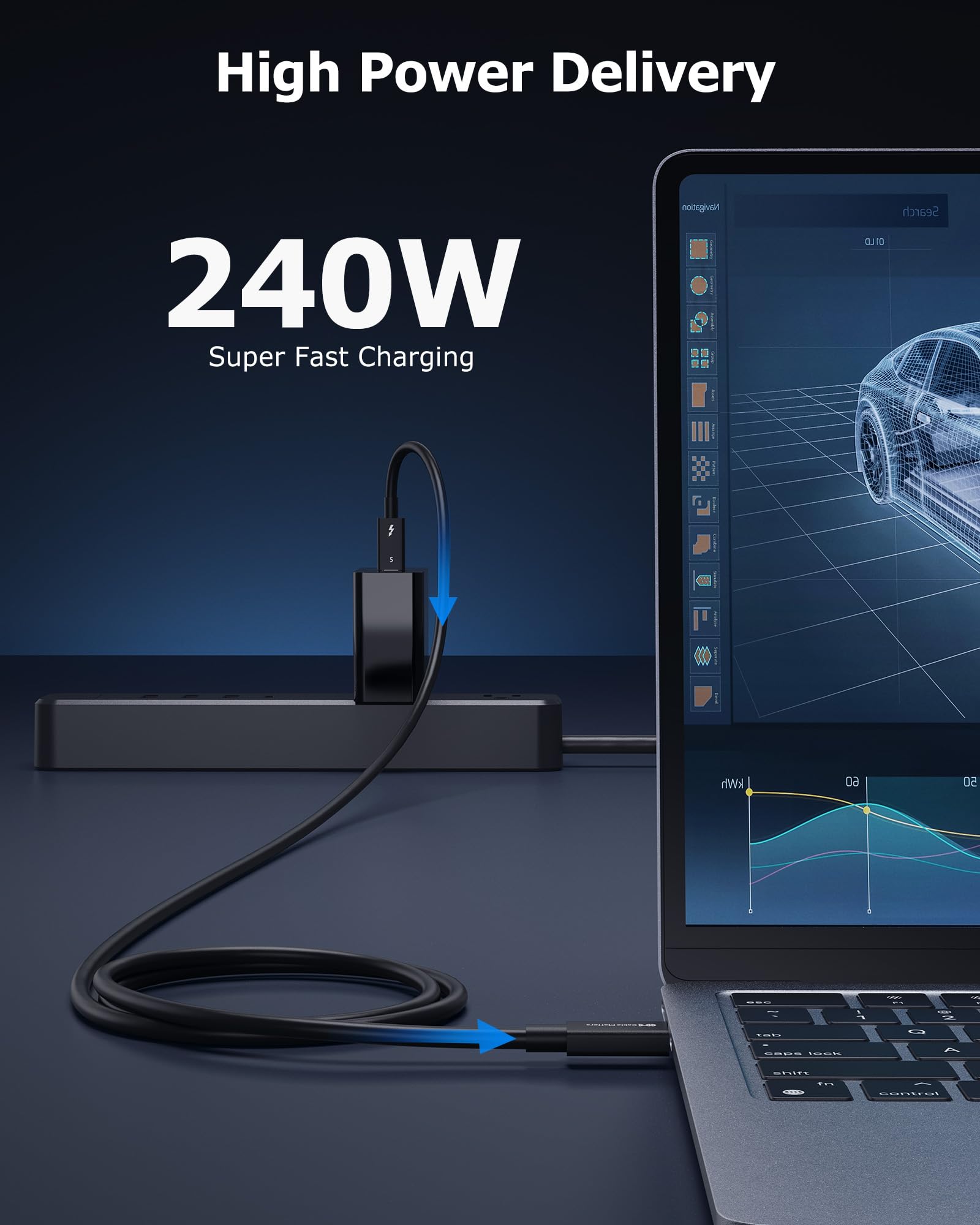 Foto 7 pulgar | Cable Thunderbolt 5 Matters, Certificado Intel, 0,5 M, Negro - Venta Internacional.