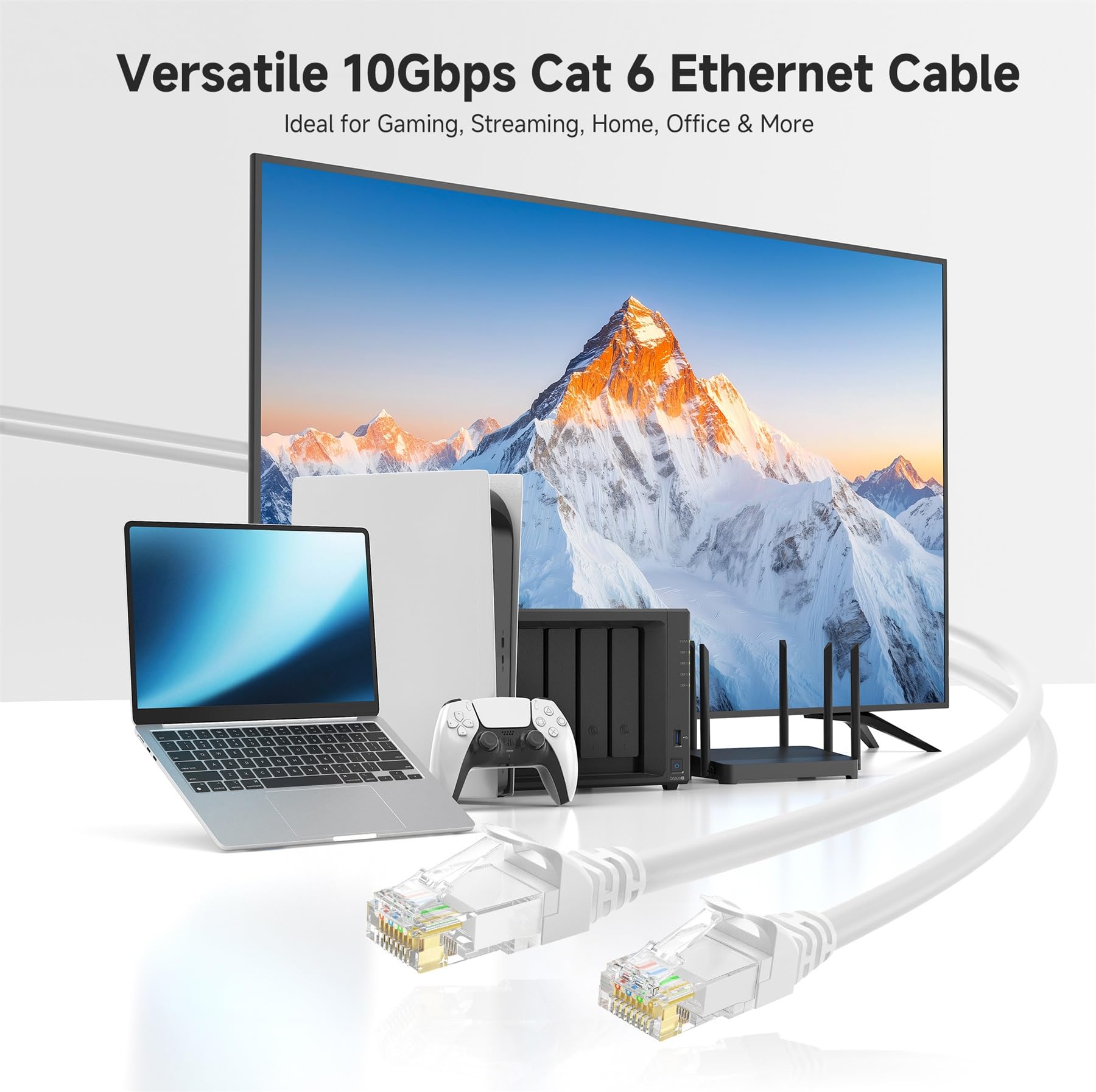 Foto 3 pulgar | Cable Ethernet Matters Cat 6, 10 Gbps, 35 Pies, Blanco - Venta Internacional.