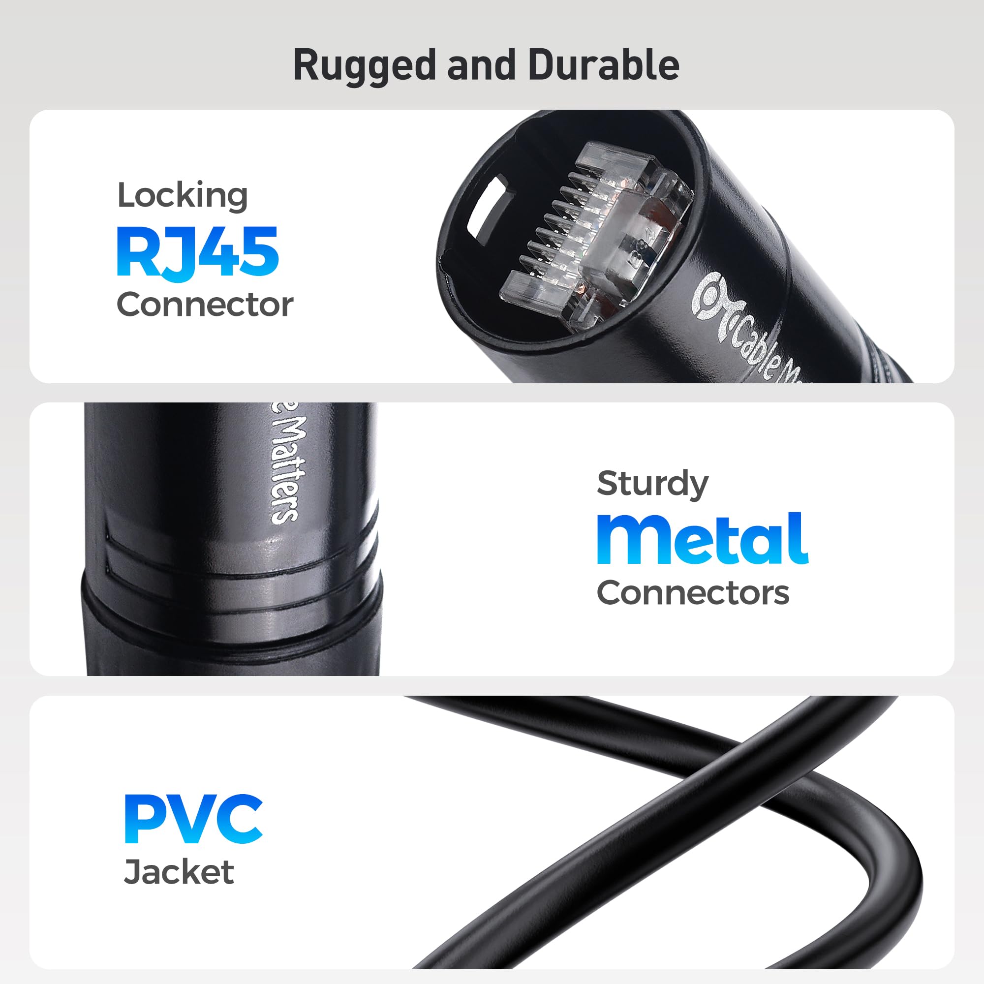 Foto 5 pulgar | Cable Ethernet Matters, Cat6 Blindado, 15 M, Ethercon Rj45 - Venta Internacional.
