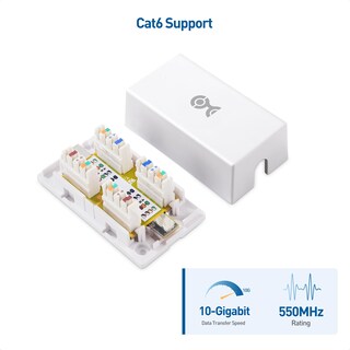 Foto 3 | Caja De Conexiones Cable Matters Cat 6 Splice, Color Blanco, Paquete De 5 - Venta Internacional.