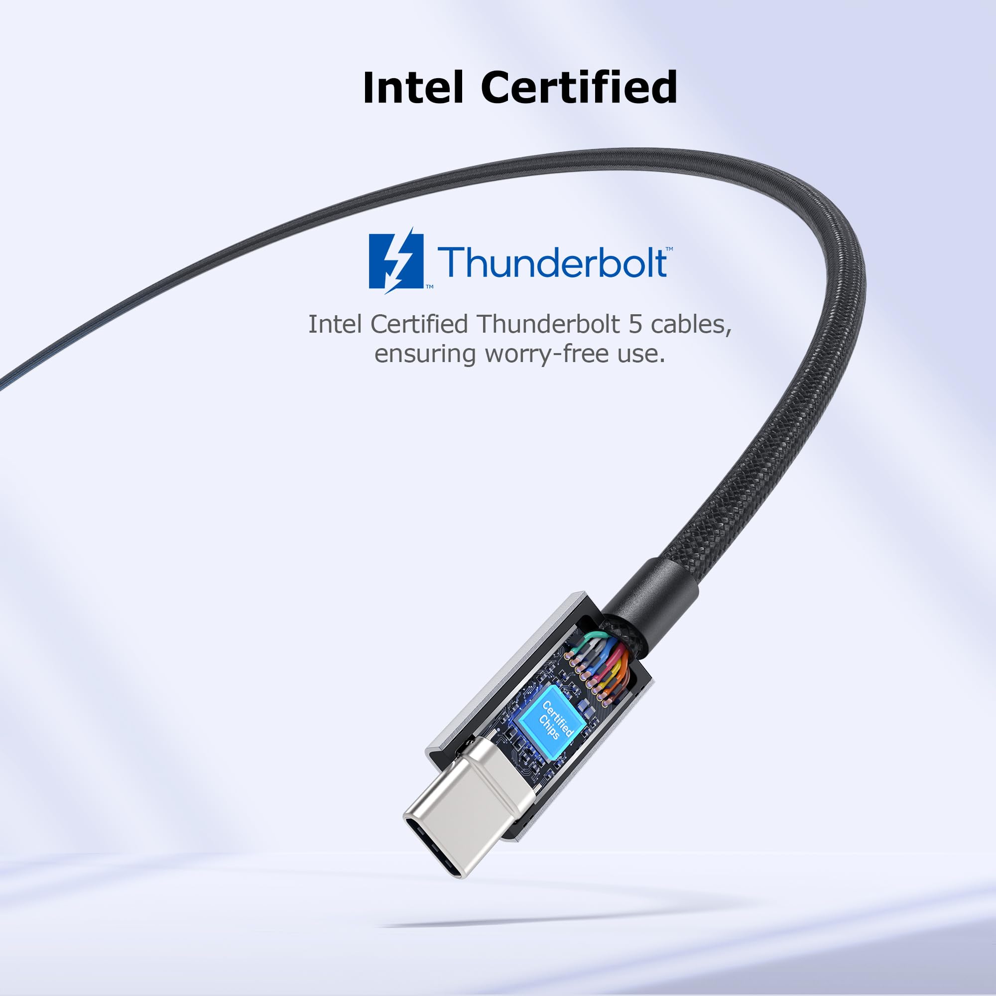 Foto 3 | Cable Thunderbolt 5 Matters, 80 Gbps, 1 M, Negro, Intel Cert - Venta Internacional.