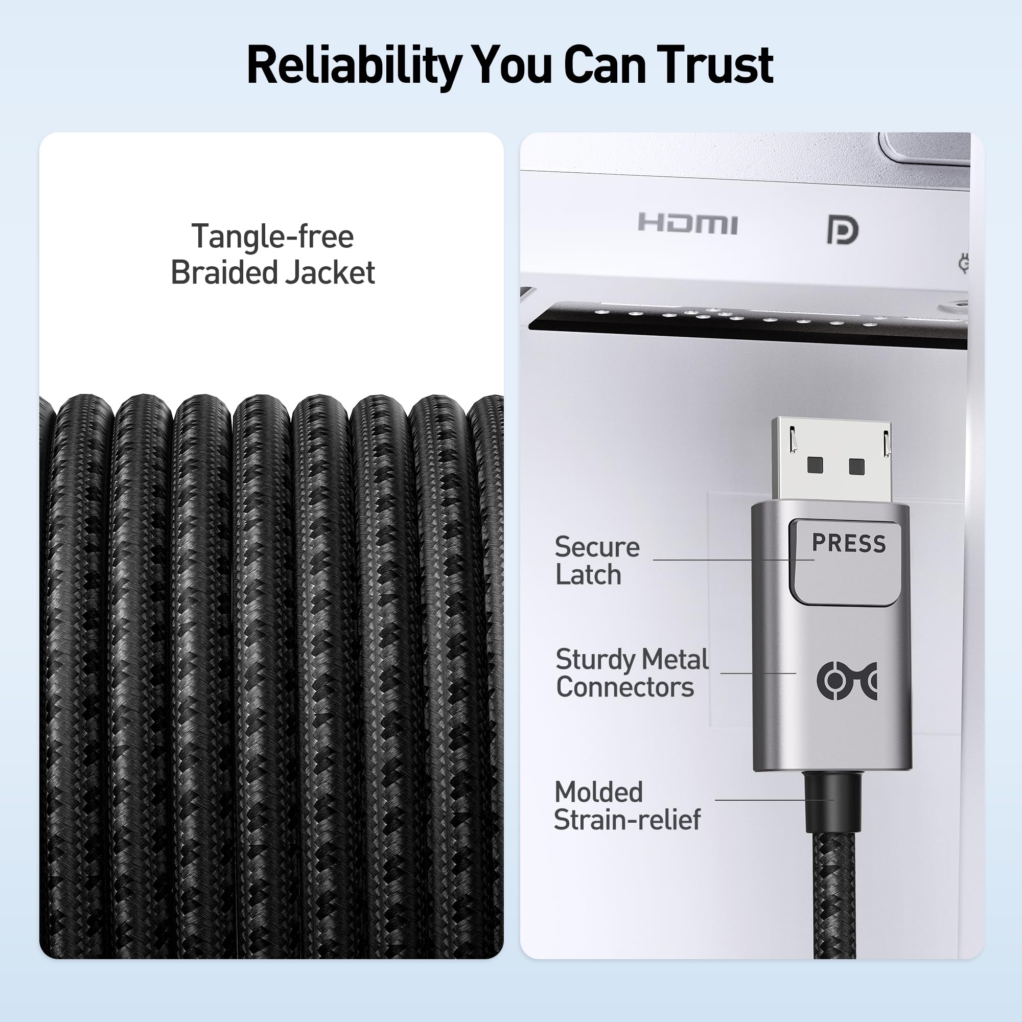 Foto 7 | Cable Usb C A Displayport 1.4 Matters, 2 M, Gris - Venta Internacional.