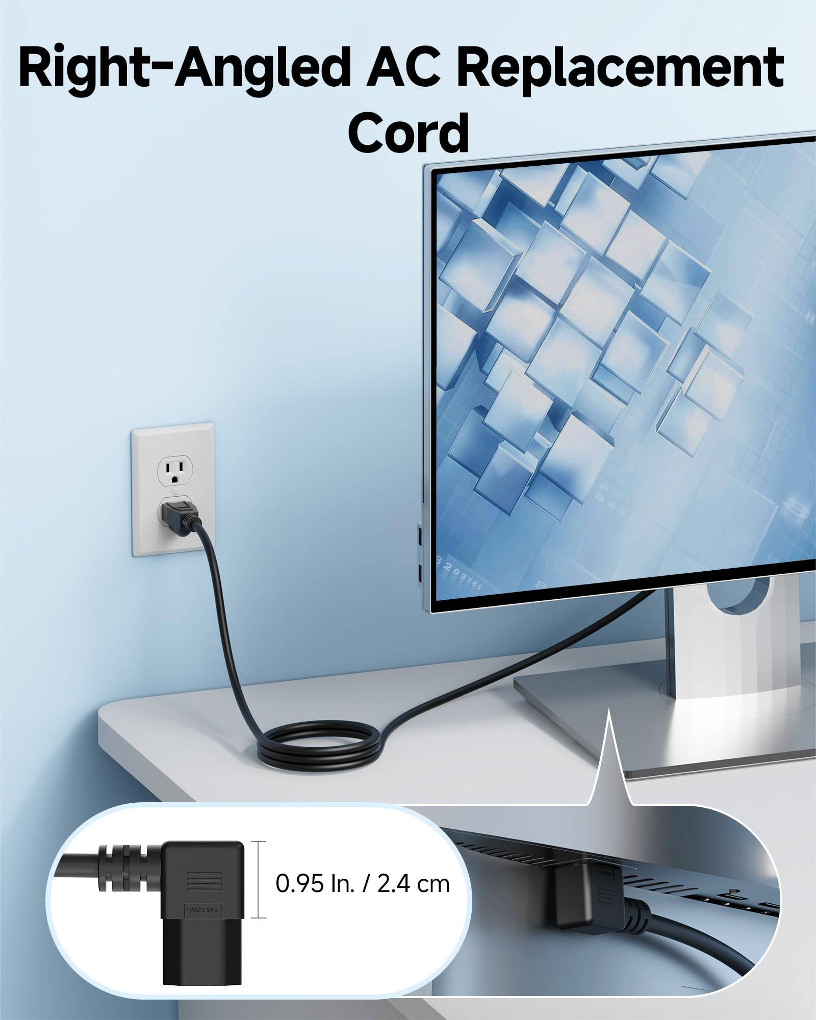 Foto 3 pulgar | Cable Matters Cable Matters 16 Awg, 90° 2 Piezas - Venta Internacional.