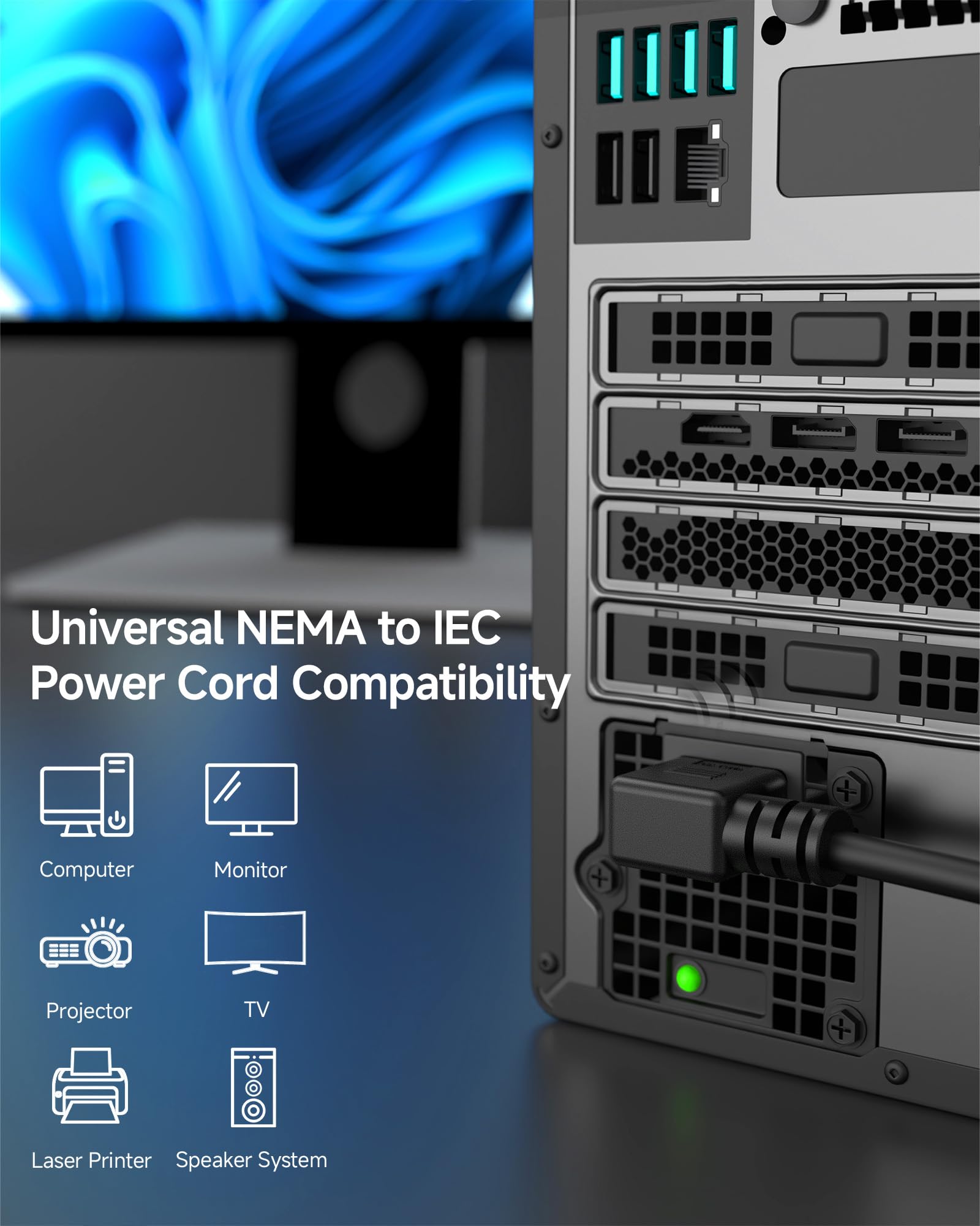 Foto 6 pulgar | Cable Matters Cable Matters 16 Awg, 90° 2 Piezas - Venta Internacional.