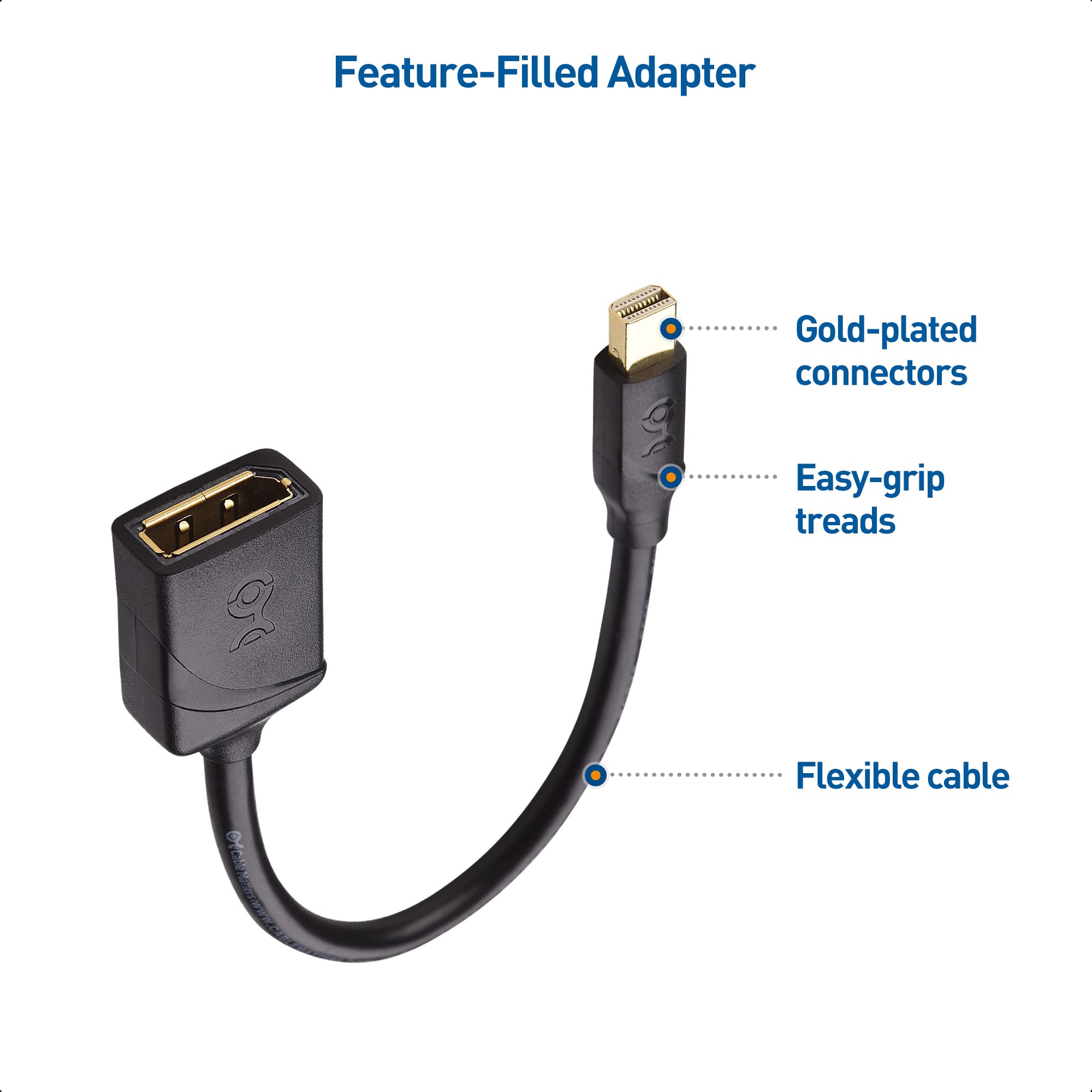 Foto 7 pulgar | Adaptador Cable Matters De Mini Displayport A Displayport 1.4 De 8k, Paquete De 2 Unidades - Venta Internacional.