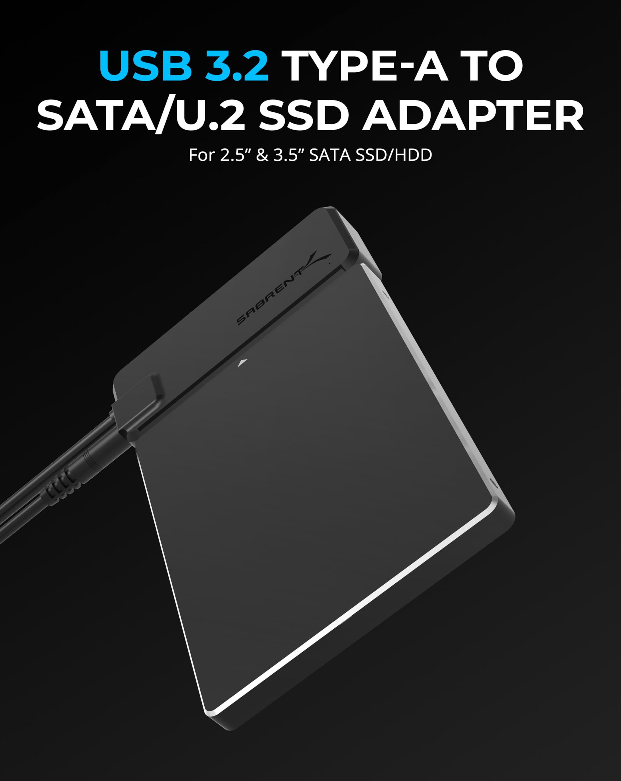 Foto 3 pulgar | Cable Adaptador Sabrent Usb 3.2 Tipo A A Ssd Sata/u.2 Con Alimentación - Venta Internacional.