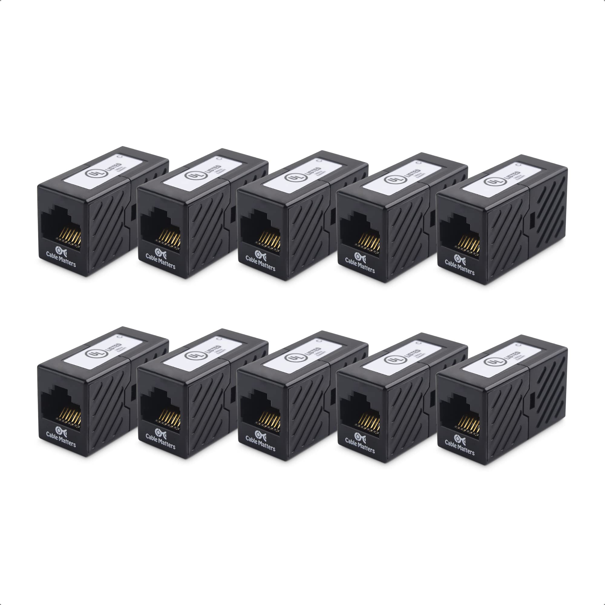 Foto 1 | Cable Acoplador Ethernet Matters Cat 6, Paquete De 10 Unidades, Color Negro, Certificado Ul - Venta Internacional.