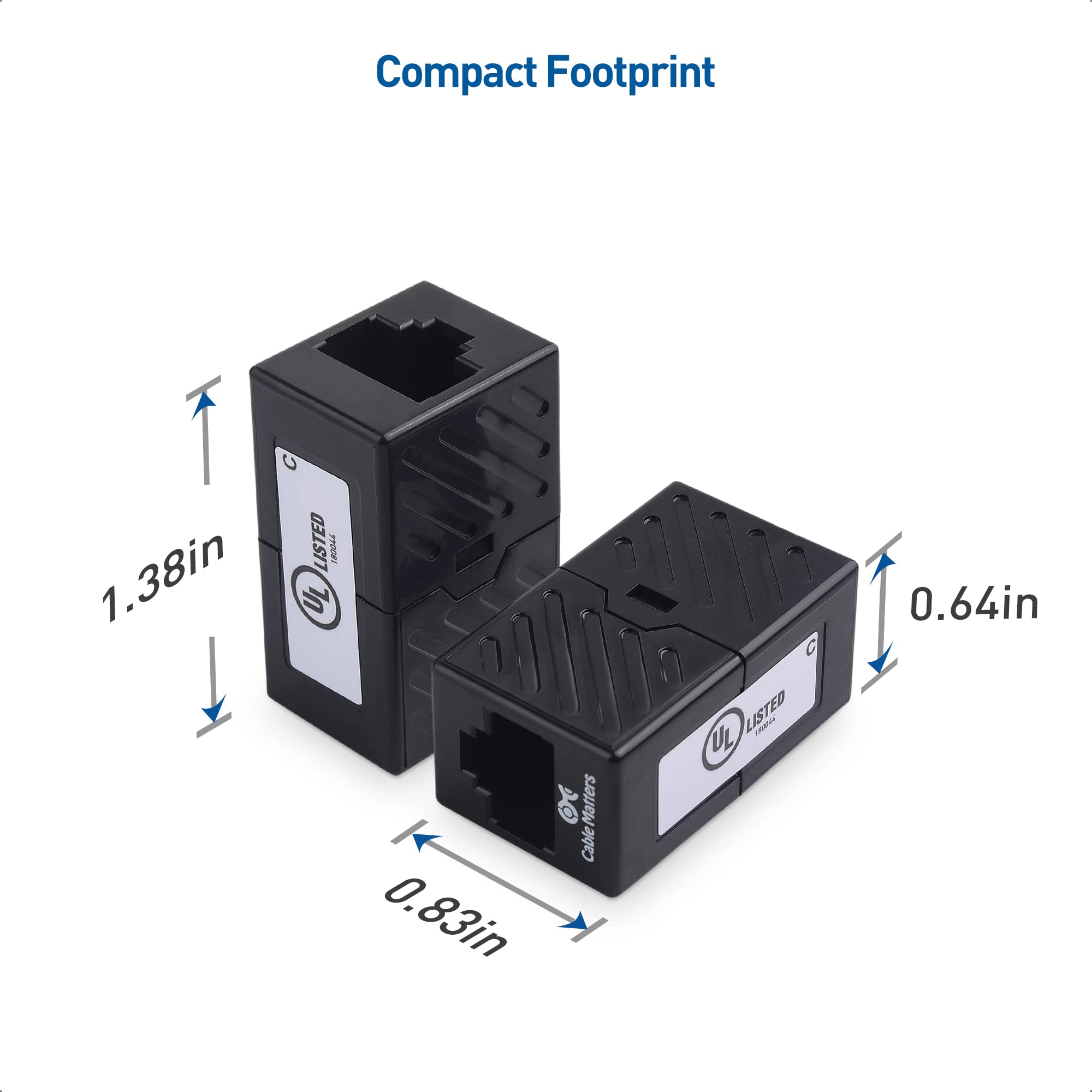 Foto 8 pulgar | Cable Acoplador Ethernet Matters Cat 6, Paquete De 10 Unidades, Color Negro, Certificado Ul - Venta Internacional.