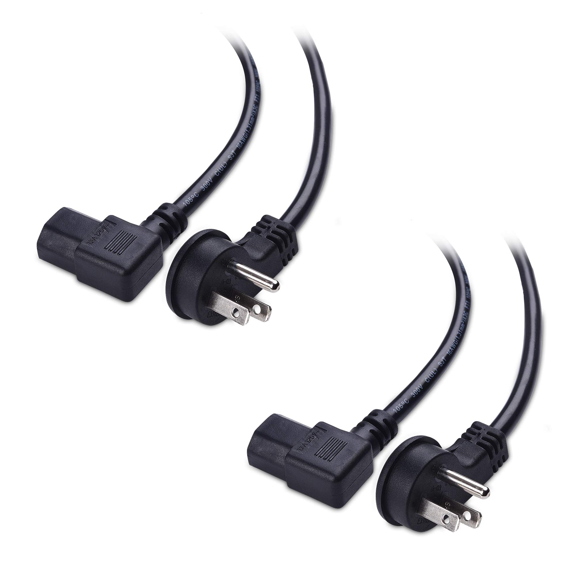 Cable De Alimentación Cable Matters, Perfil Bajo, Ángulo Recto, 16 Awg, 6 Pies - Venta Internacional.