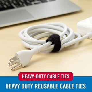 Foto 3 | Bridas Para Cables Marca Velcro, Resistentes, Reutilizables, 60 Unidades, 20 Cm, Negras - Venta Internacional.