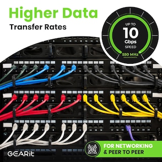 Foto 6 | Cable Ethernet Gearit Cat 6 7 Pies (2 M), Paquete De 10 Gbps Rj45, 10 Gbps, Blanco - Venta Internacional.