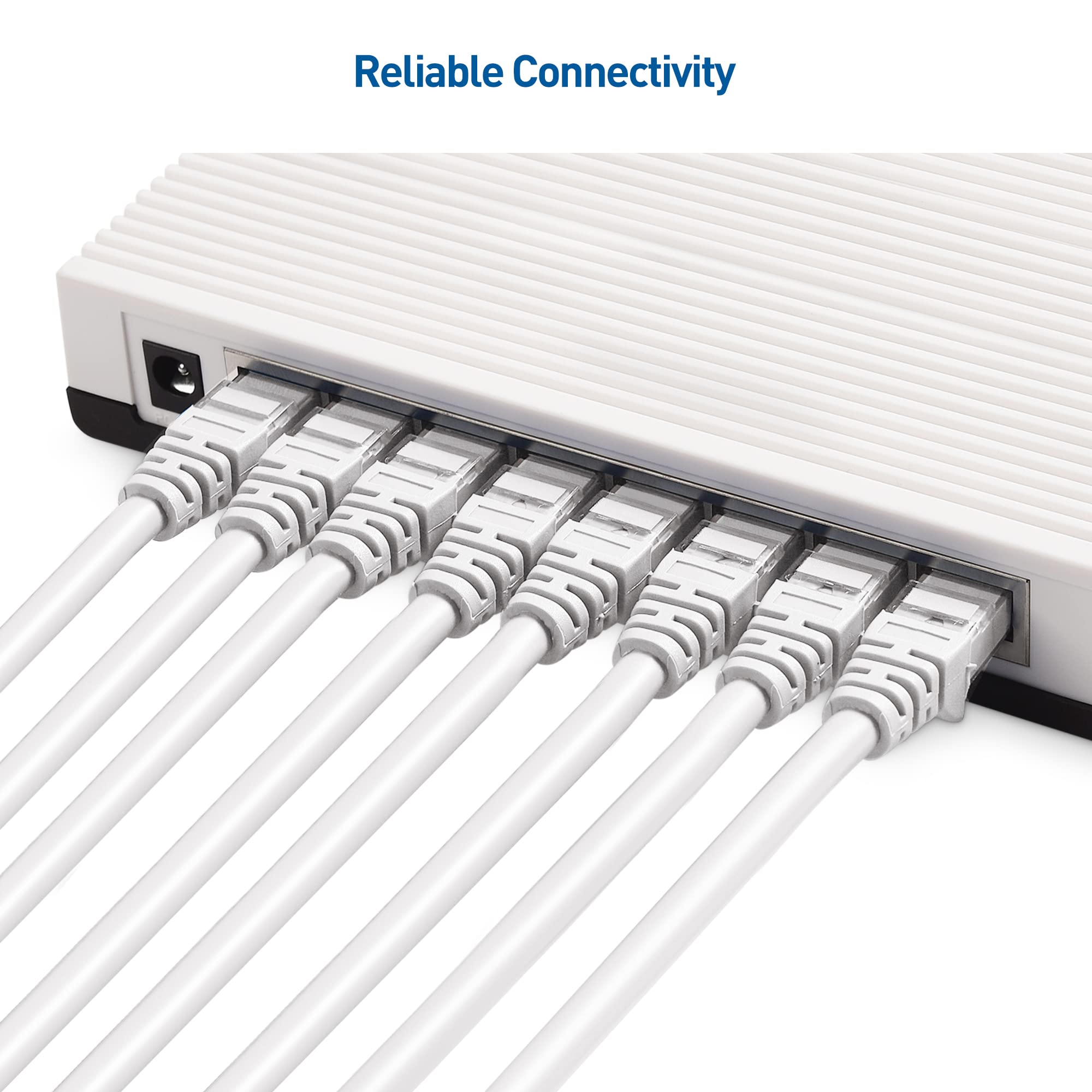 Foto 7 | Cable Ethernet Matters Cat 6 De 10 Gbps, Paquete De 5, 1,5 M, Color Blanco - Venta Internacional.