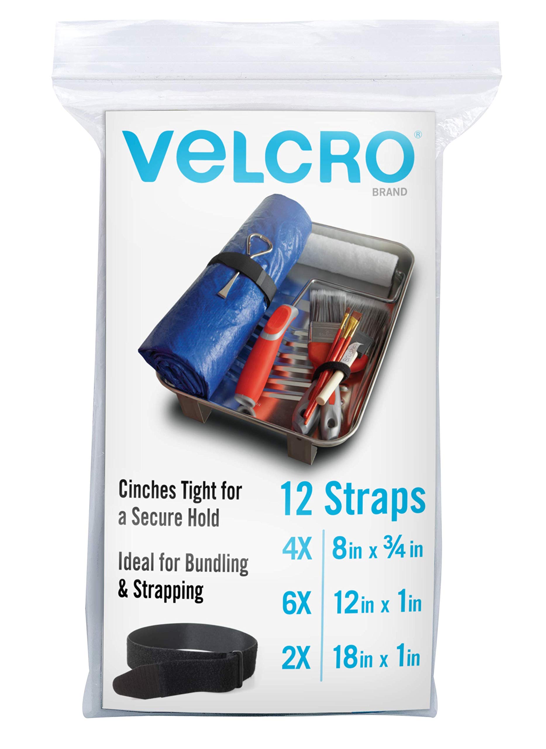 Foto 3 pulgar | Correas Para Cables Marca Velcro, Paquete A Granel De 12, Cierre Reutilizable - Venta Internacional.