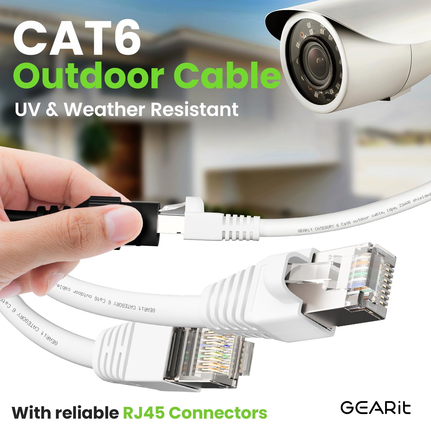 Foto 3 pulgar | Cable Ethernet Gearit Cat6 Outdoor, 150 Pies, 23 Awg, Cobre Puro - Venta Internacional.