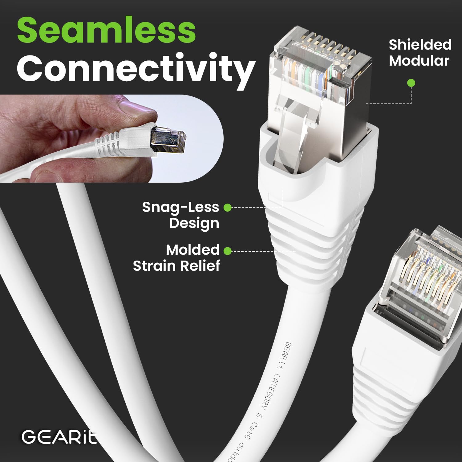 Foto 5 | Cable Ethernet Gearit Cat6 Outdoor, 150 Pies, 23 Awg, Cobre Puro - Venta Internacional.