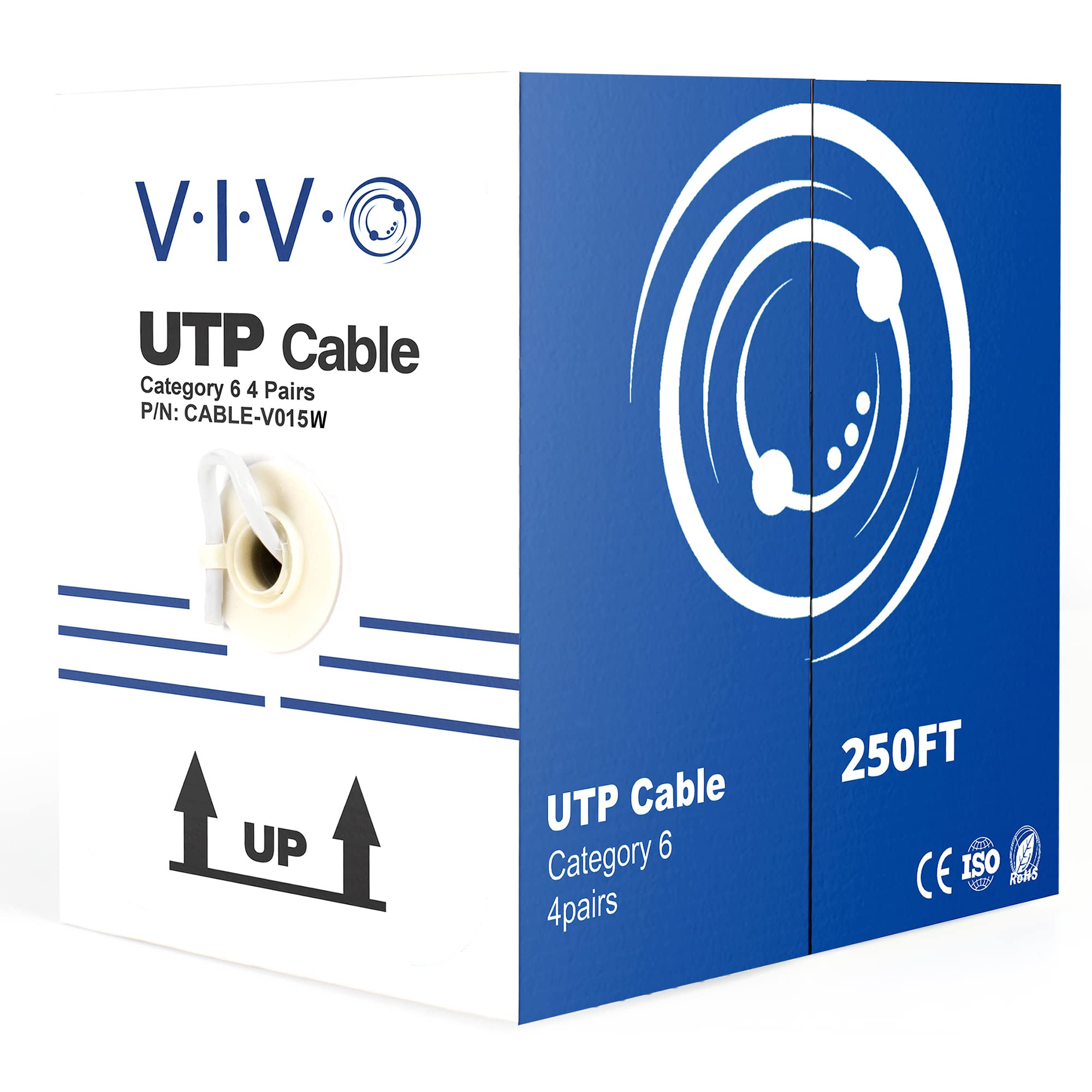 Foto 1 | Cable Ethernet Vivo Cca Cat6 Utp De 250 Pies/76 M, Color Blanco - Venta Internacional.