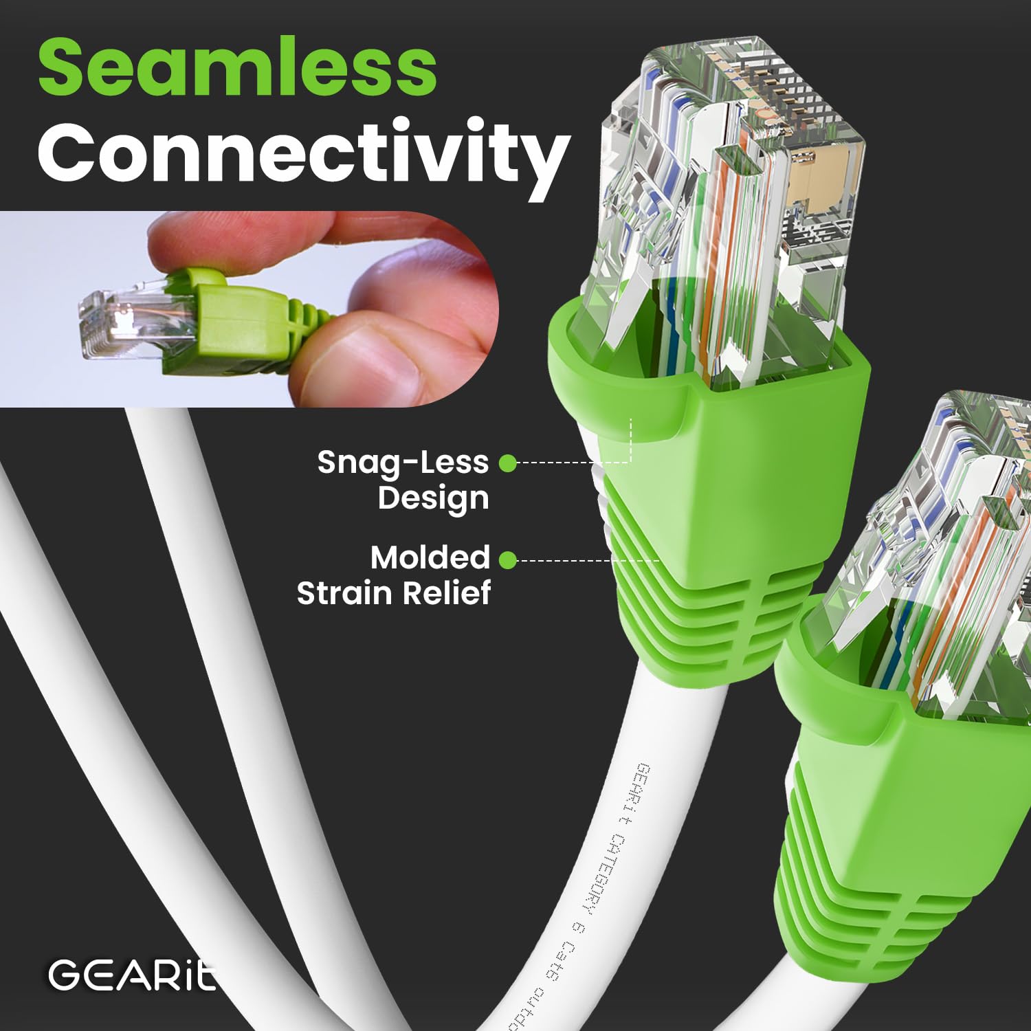Foto 6 pulgar | Cable De Conexión Ethernet Gearit Rj45 Cat-6 60,9 M Blanco Para Exteriores - Venta Internacional.