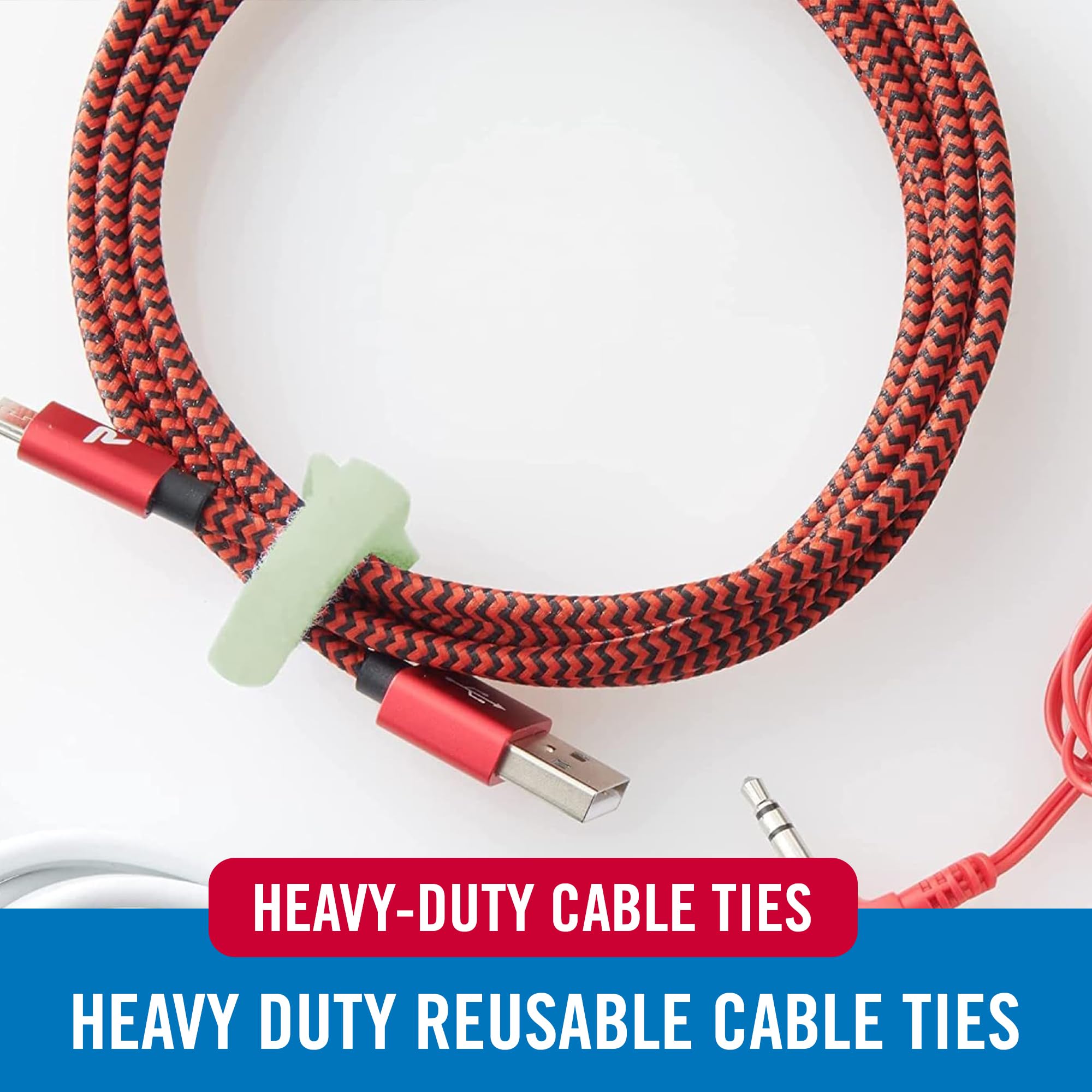Foto 4 | Bridas Para Cables Marca Velcro One-wrap, 60 Unidades, 8 Cm X 1,3 Cm, Multicolor - Venta Internacional.