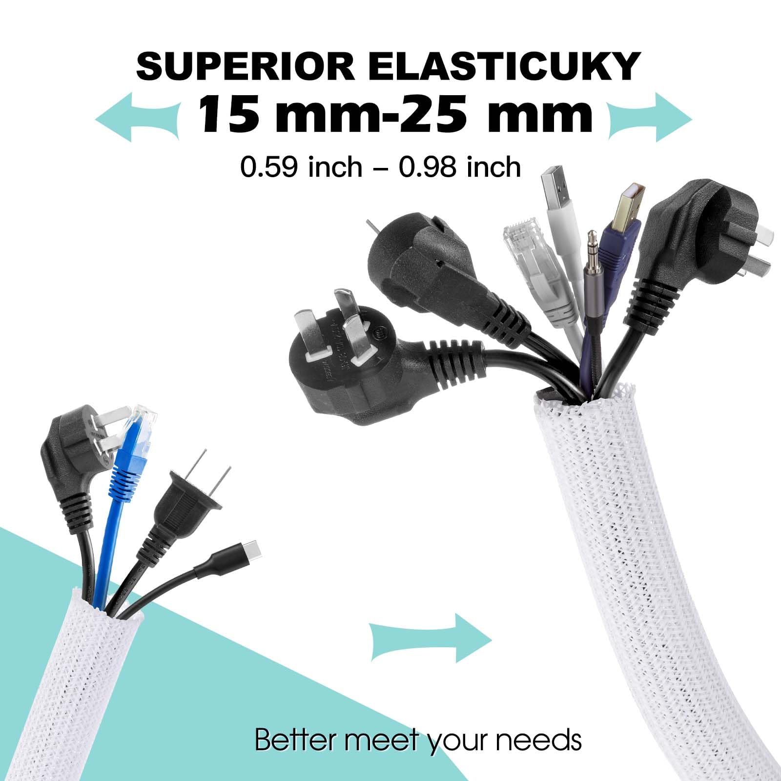 Foto 3 pulgar | Funda Para Cables Agptek, Organizador De Cables, Gestión De Cables, 3 M - Venta Internacional.