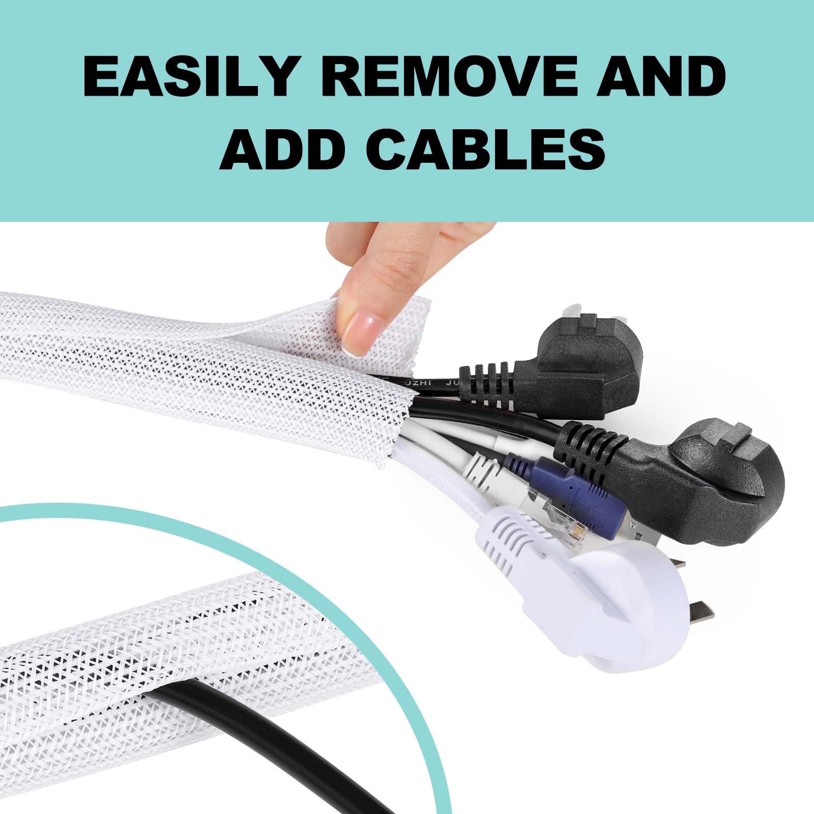 Foto 5 | Funda Para Cables Agptek, Organizador De Cables, Gestión De Cables, 3 M - Venta Internacional.
